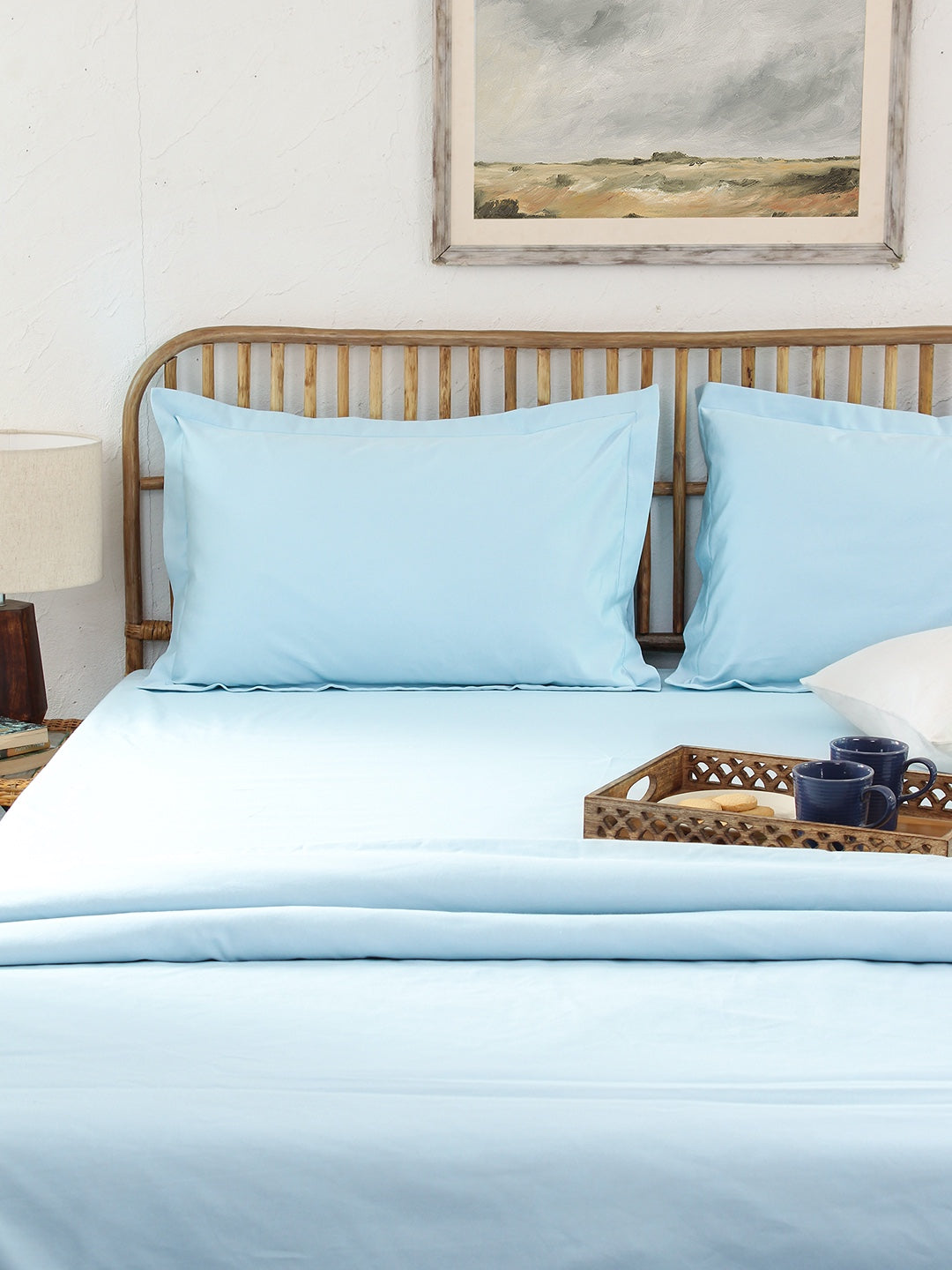 Juniper Fitted Bedsheet Set (Blue)