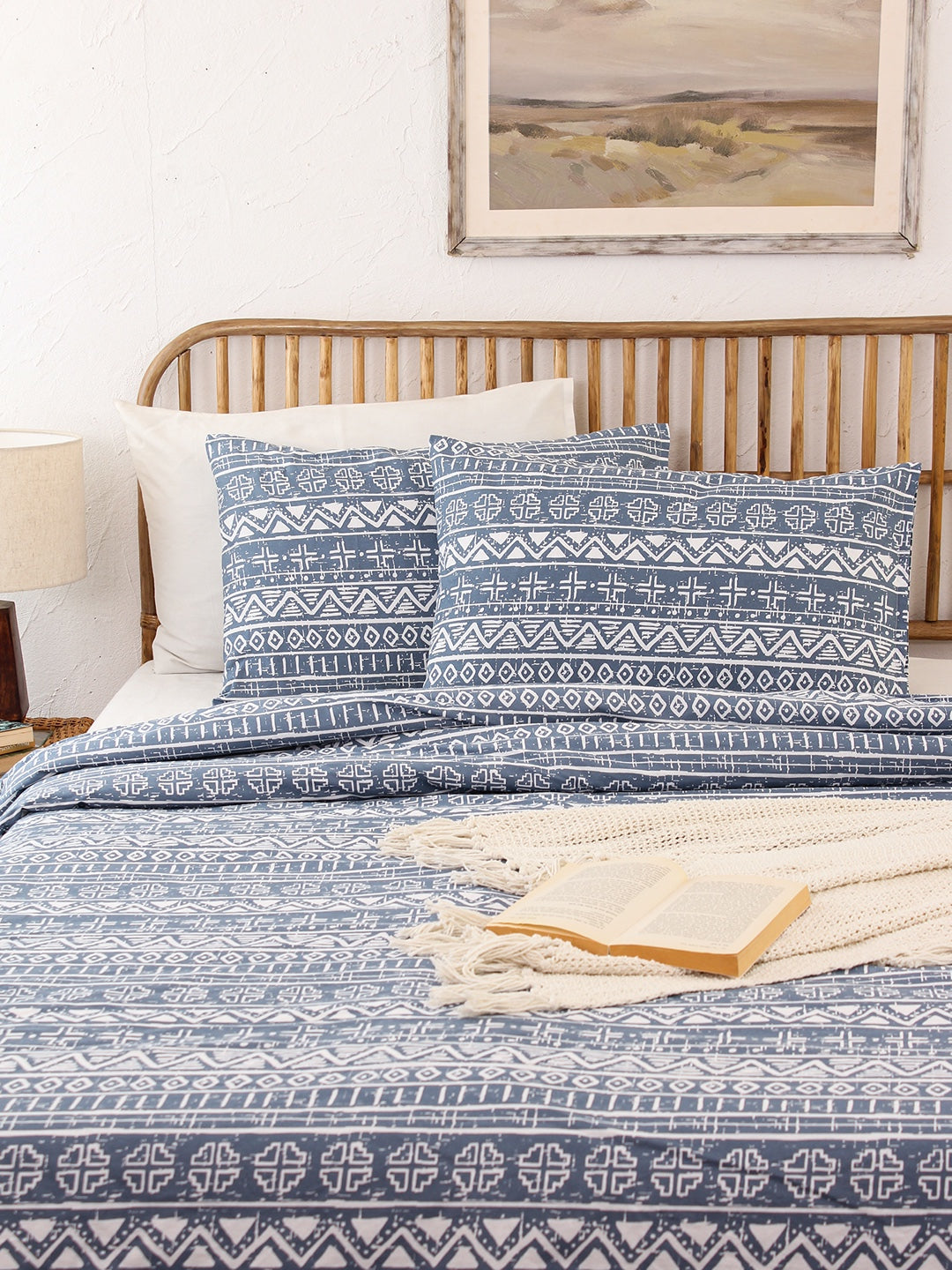 Kullu Patti Double Duvet Cover (Blue)