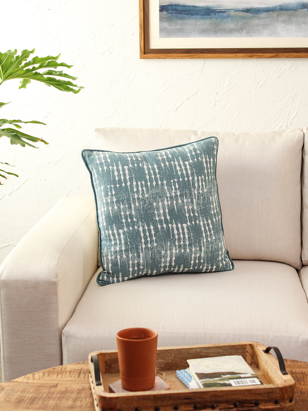 Malaguni Blue Cushion Cover
