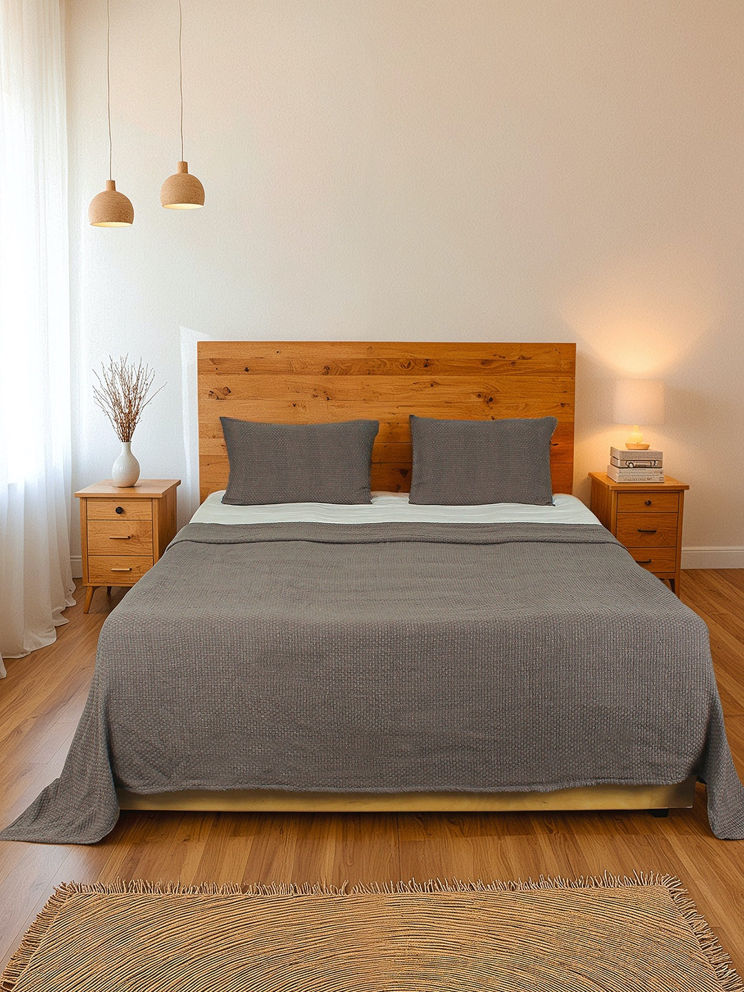 Aravalli Double Bedcover (Grey)