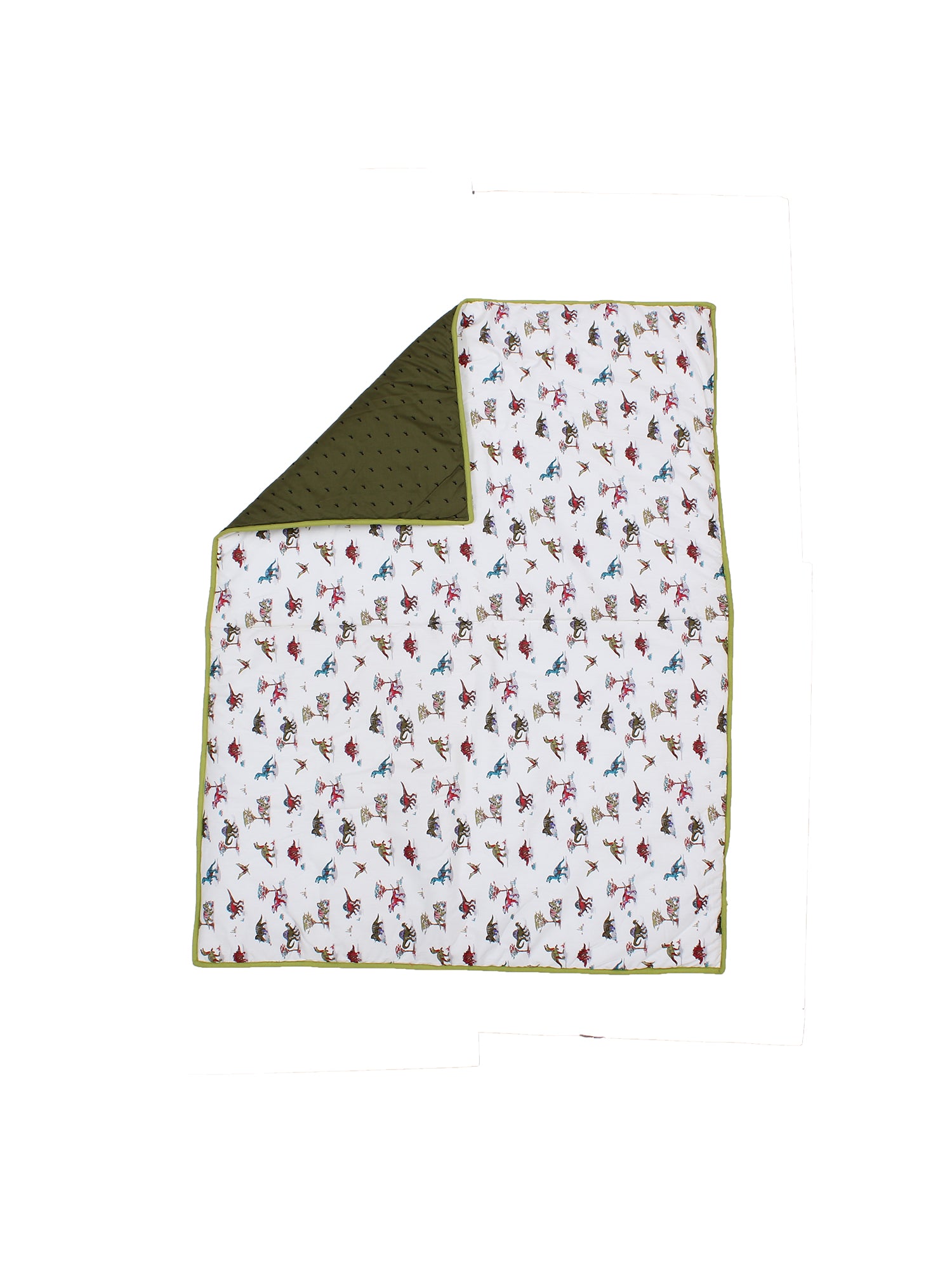 The Dino Kingdom Quilt (White)