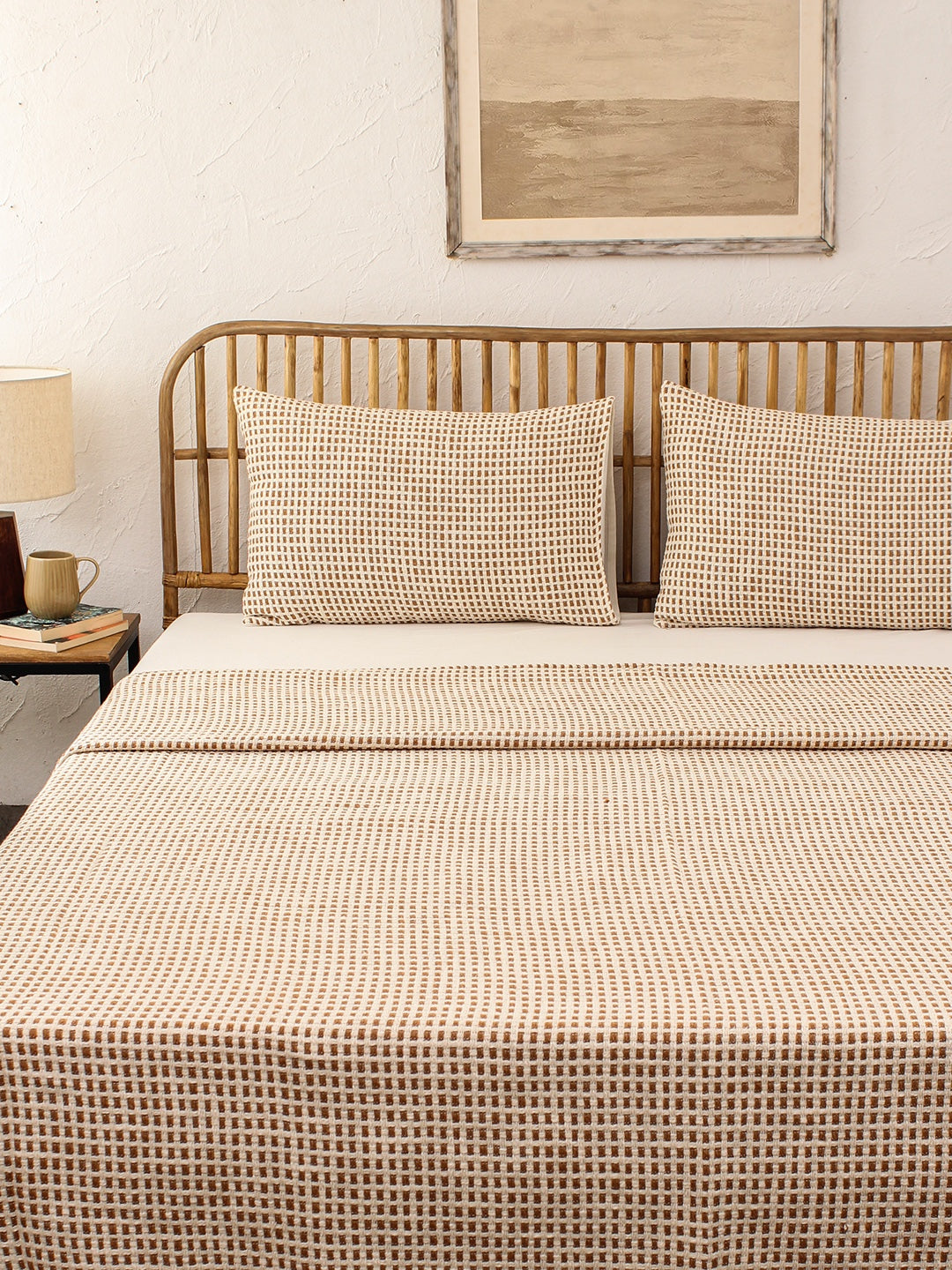 Girnar Double Bedcover (Brown)