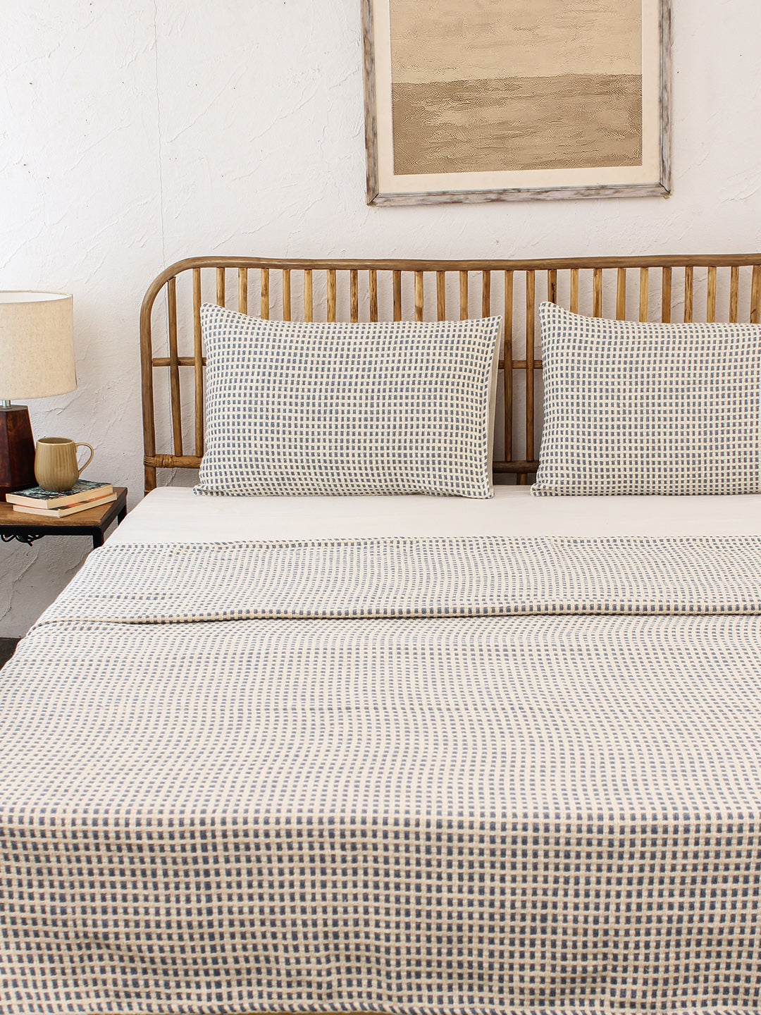Girnar Double Bedcover (Dark Blue)