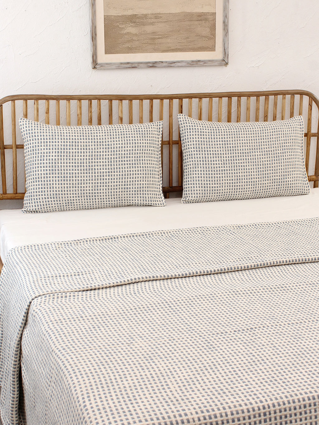 Girnar Double Bedcover (Dark Blue)