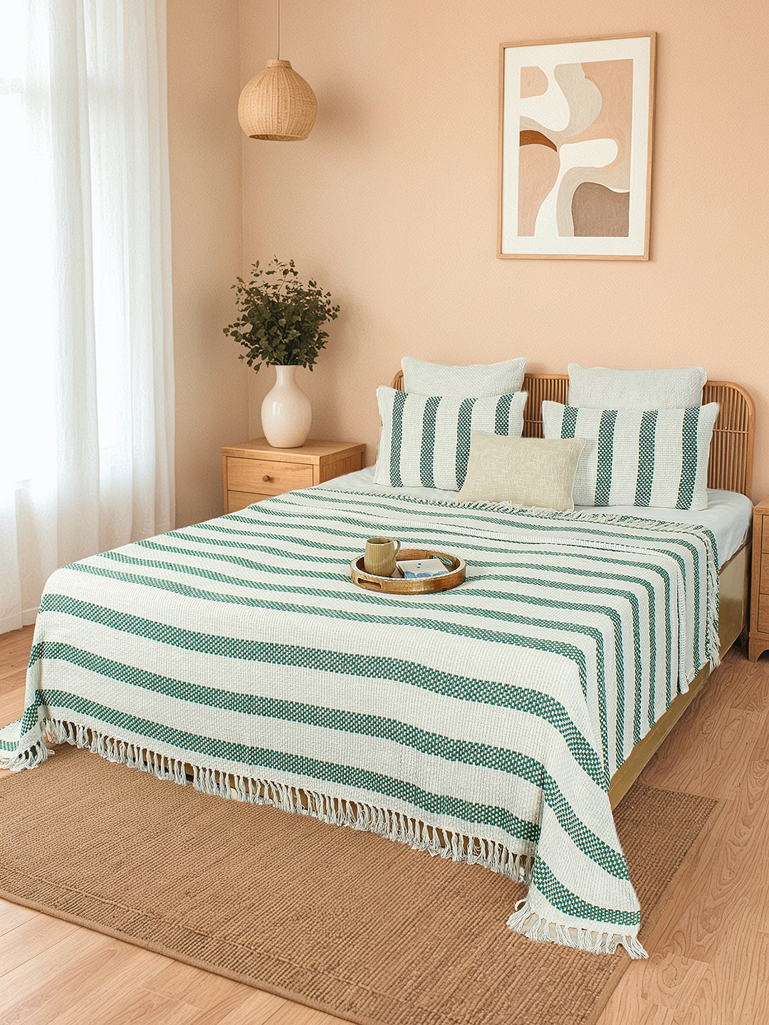 Shivalik Double Bedcover (Green)