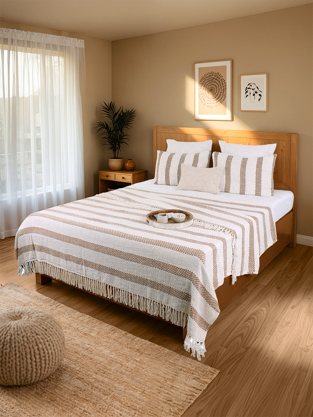 Shivalik Double Bedcover (Brown)