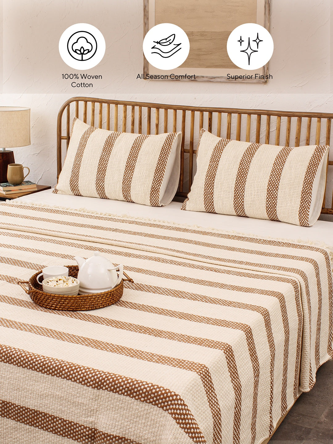 Shivalik Double Bedcover (Brown)