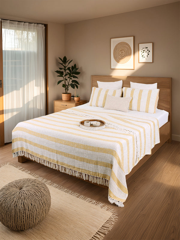 Shivalik Double Bedcover (Yellow)