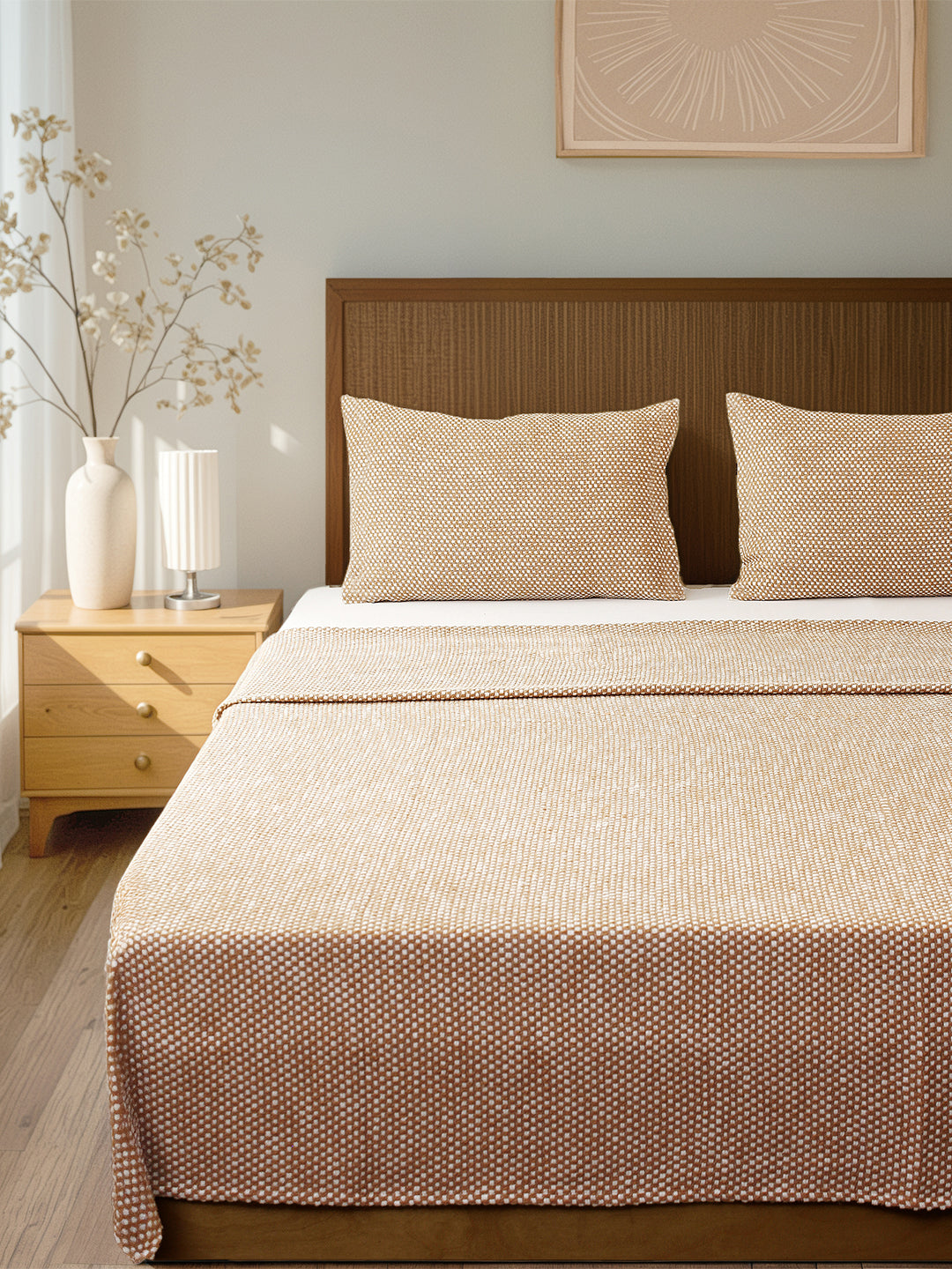 Vindhya Double Bedcover (Brown)