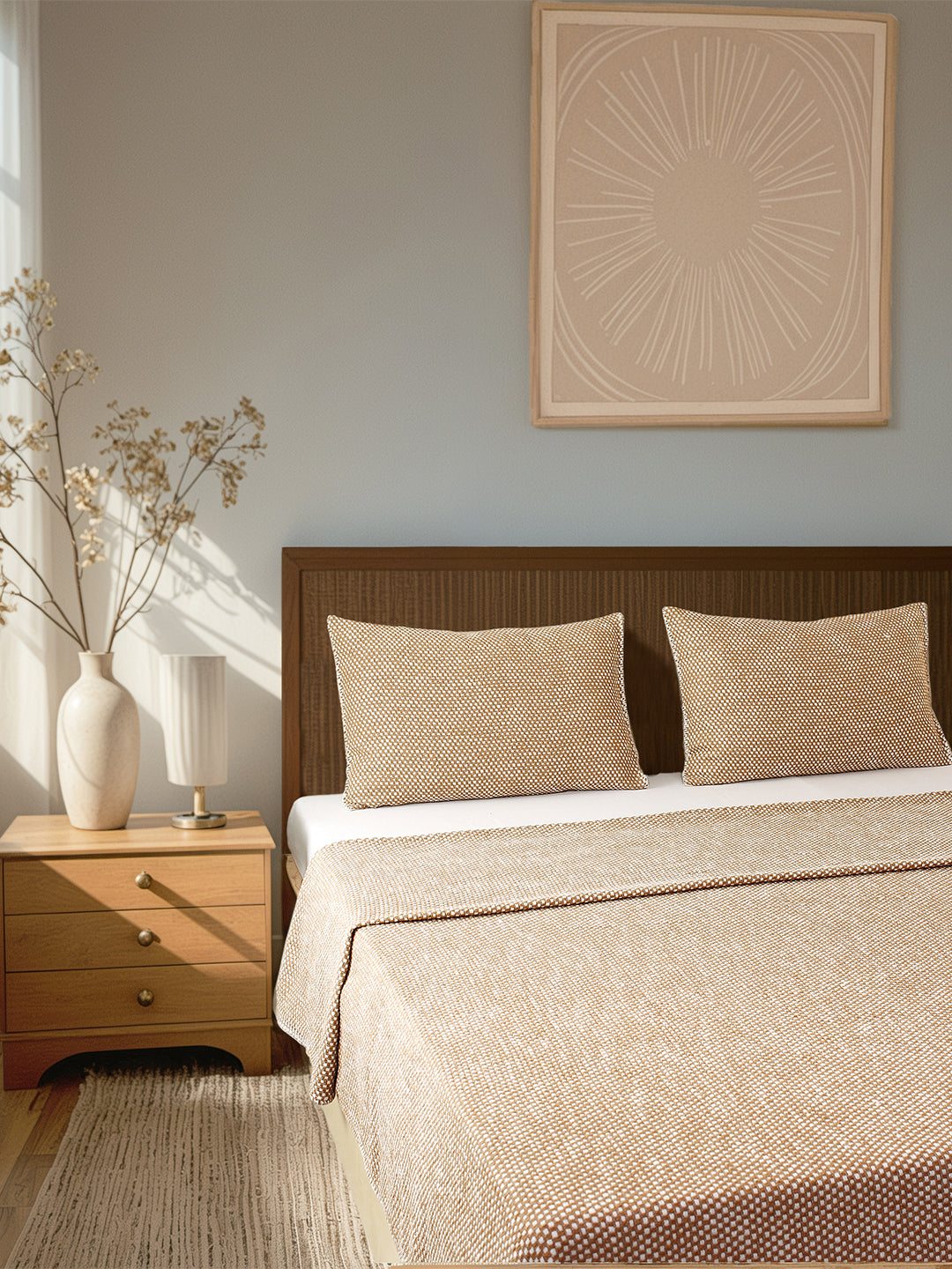 Vindhya Double Bedcover (Brown)