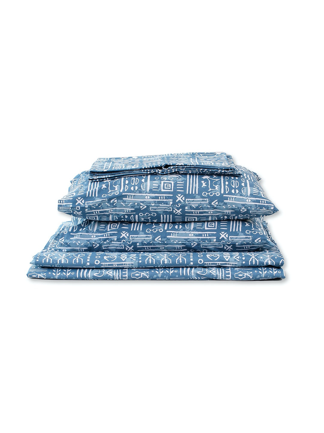 Gamathi Bed Set (Duvet Cover + Bedsheet) - Light Blue