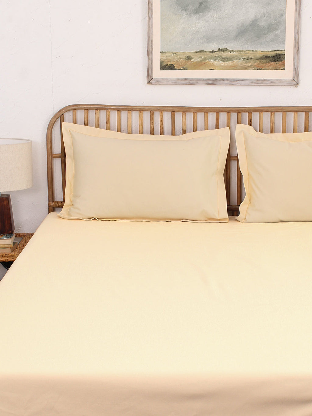 Ginger Beige Bedsheet with Pillow Cover