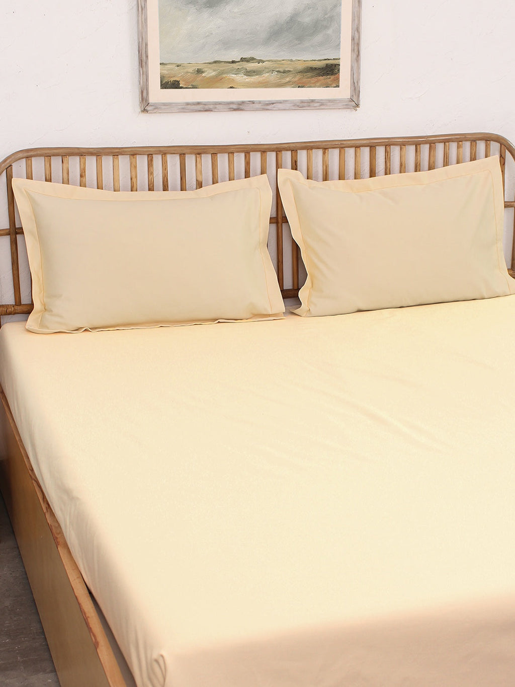 Ginger Beige Bedsheet with Pillow Cover