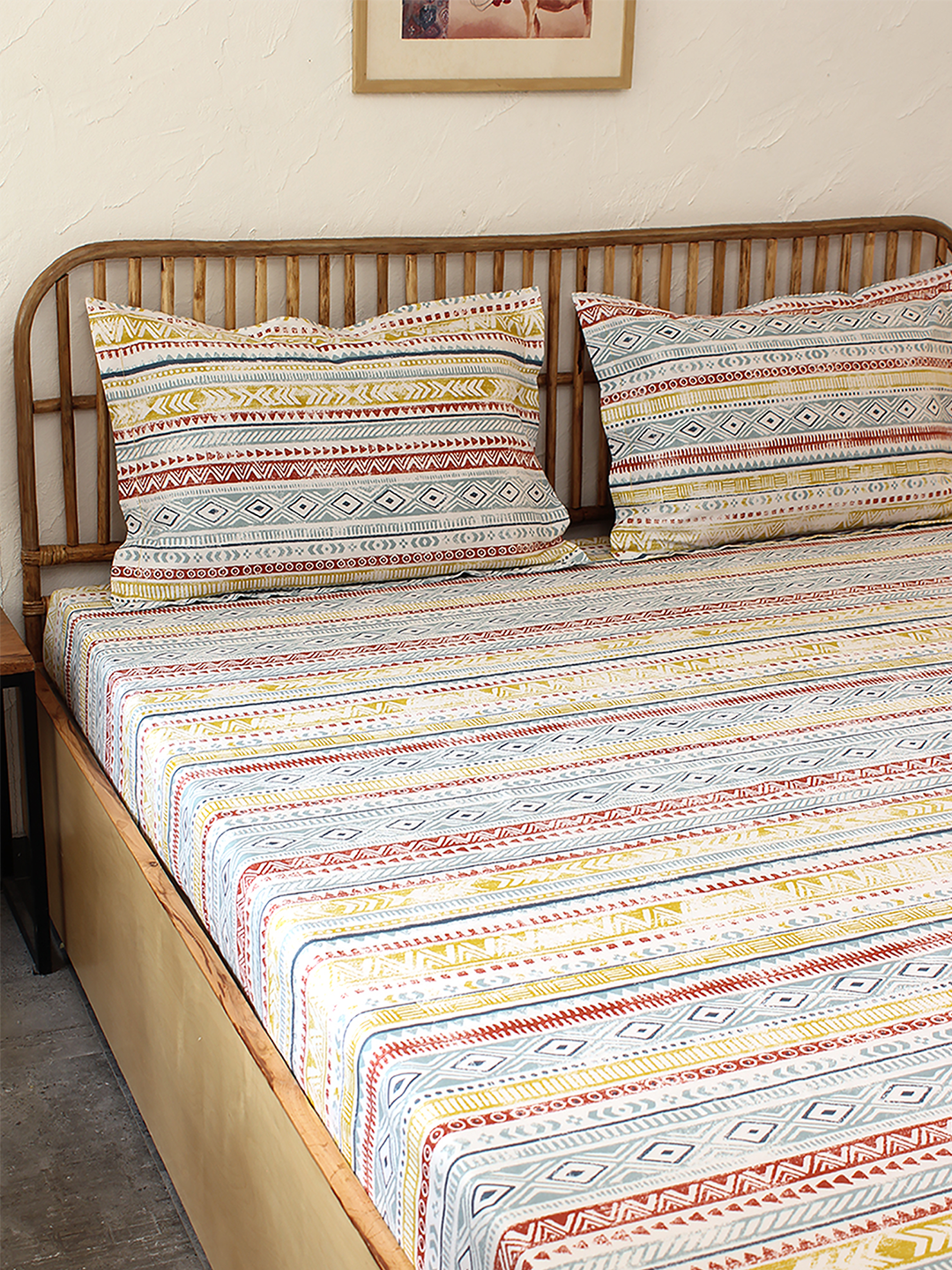 Meghwal King Bedsheet Set (Blue)
