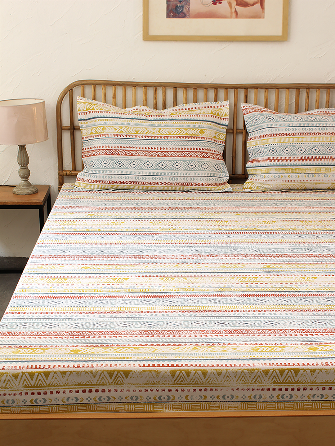 Meghwal Single Bedsheet Set (Blue)