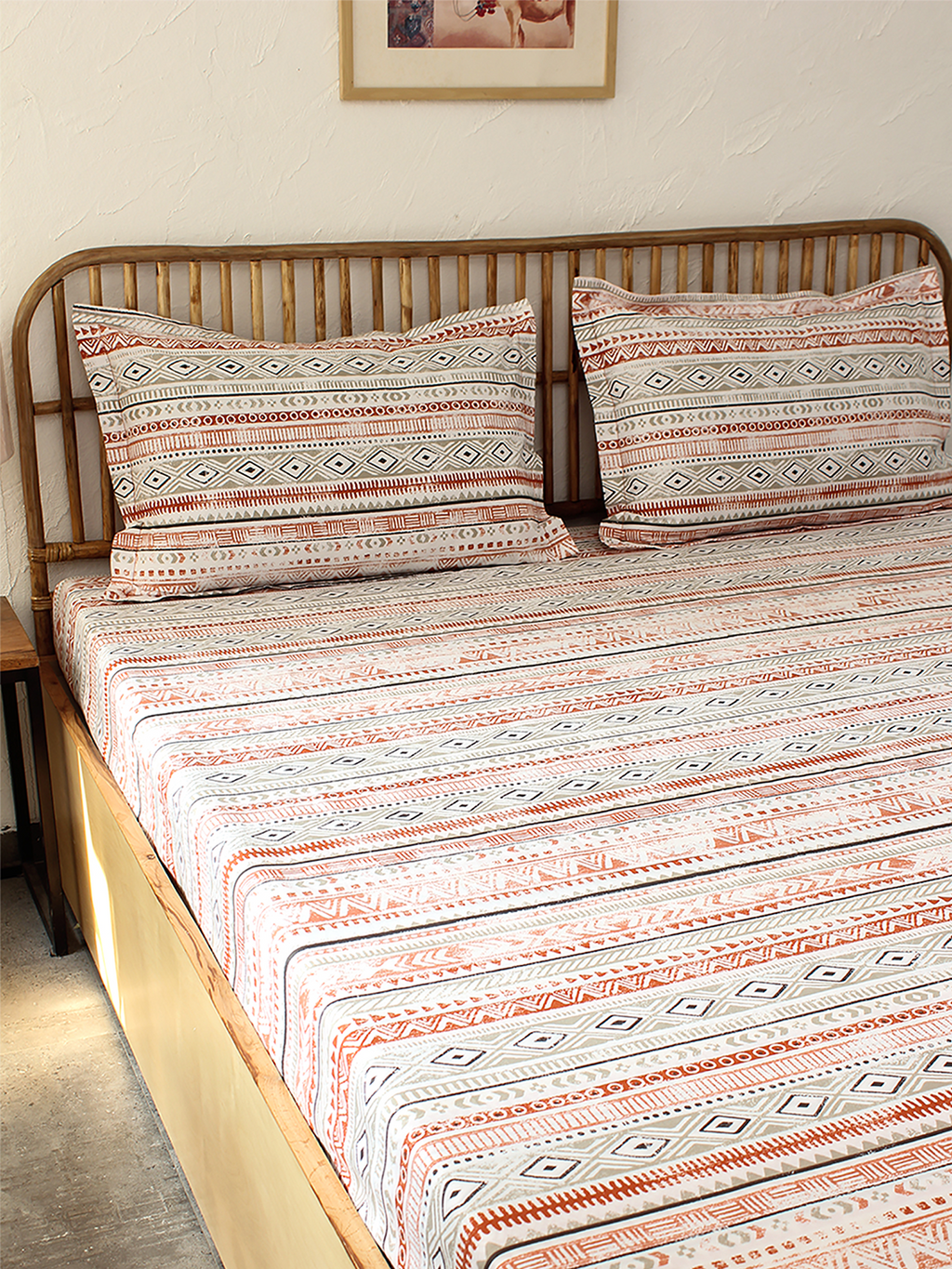 Meghwal Single Bedsheet Set (Grey)