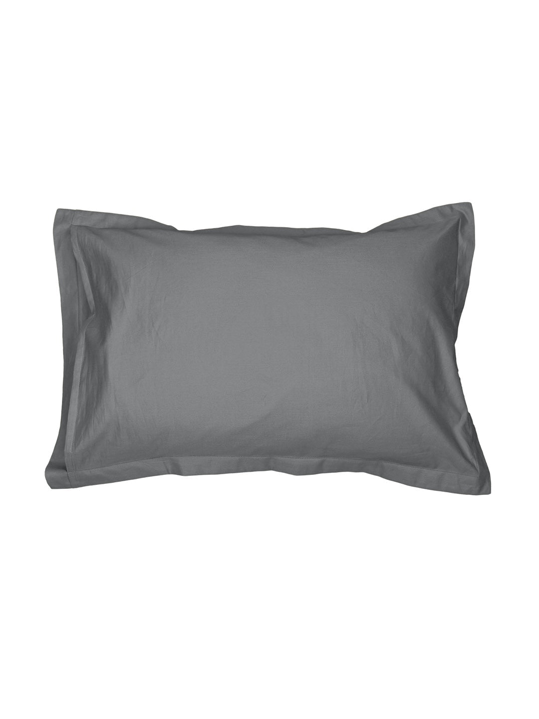 Solid Grey Bedsheet with Pillow Cover
