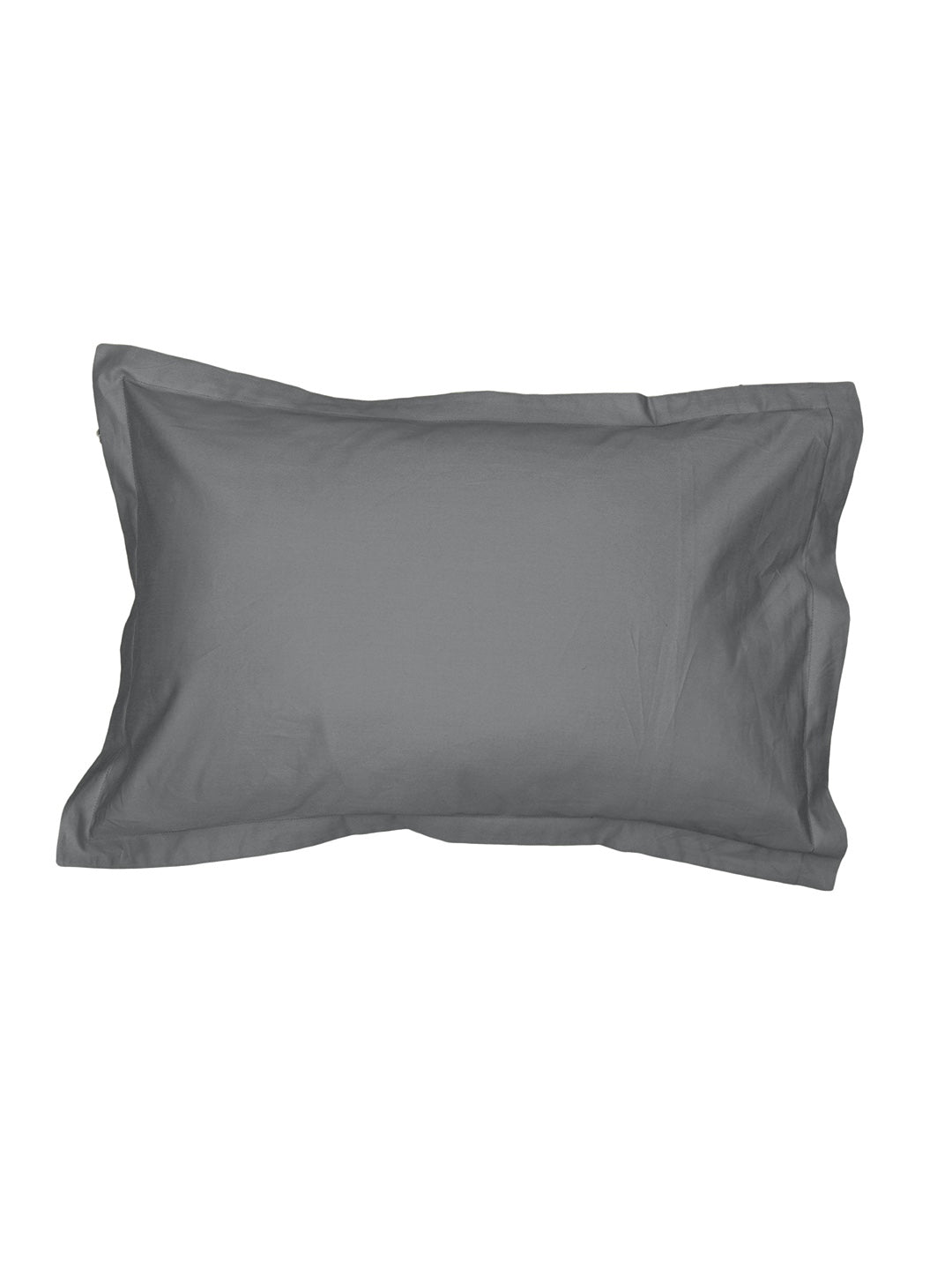Solid Grey Bedsheet with Pillow Cover