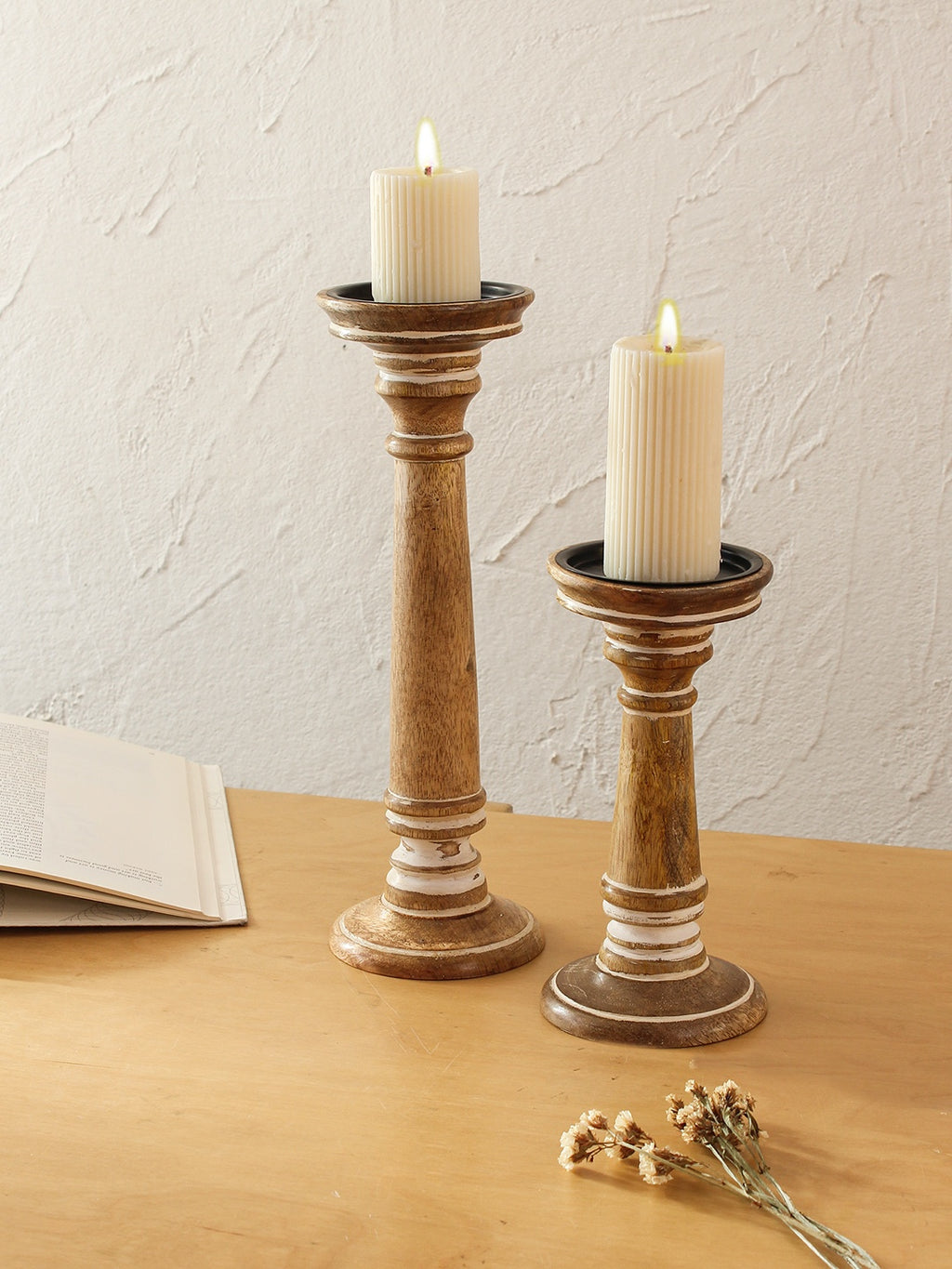 Deheri Candle Stand Sets (Camel Brown)