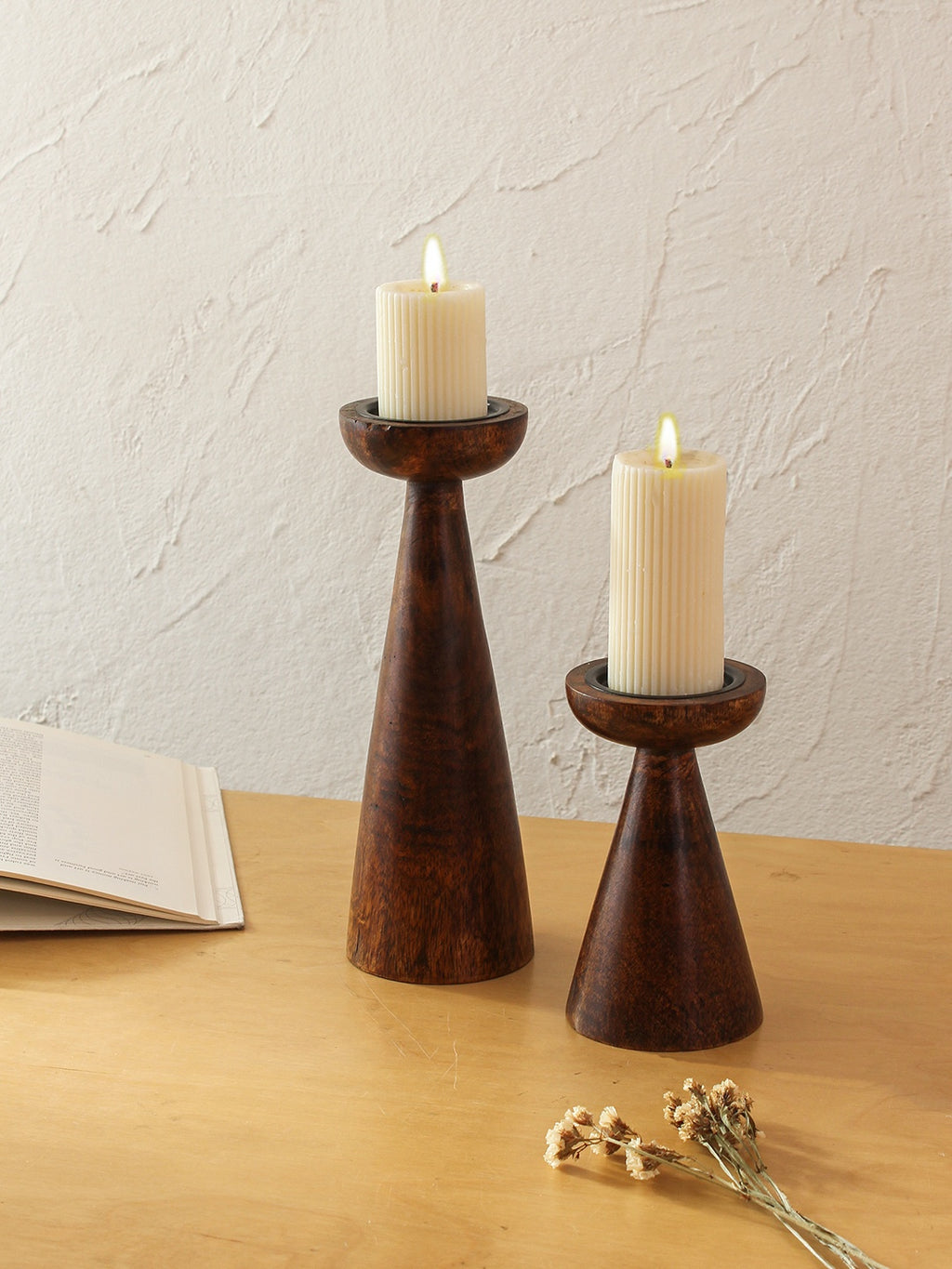 Saddle Candle Stand Sets (Coffee Brown)