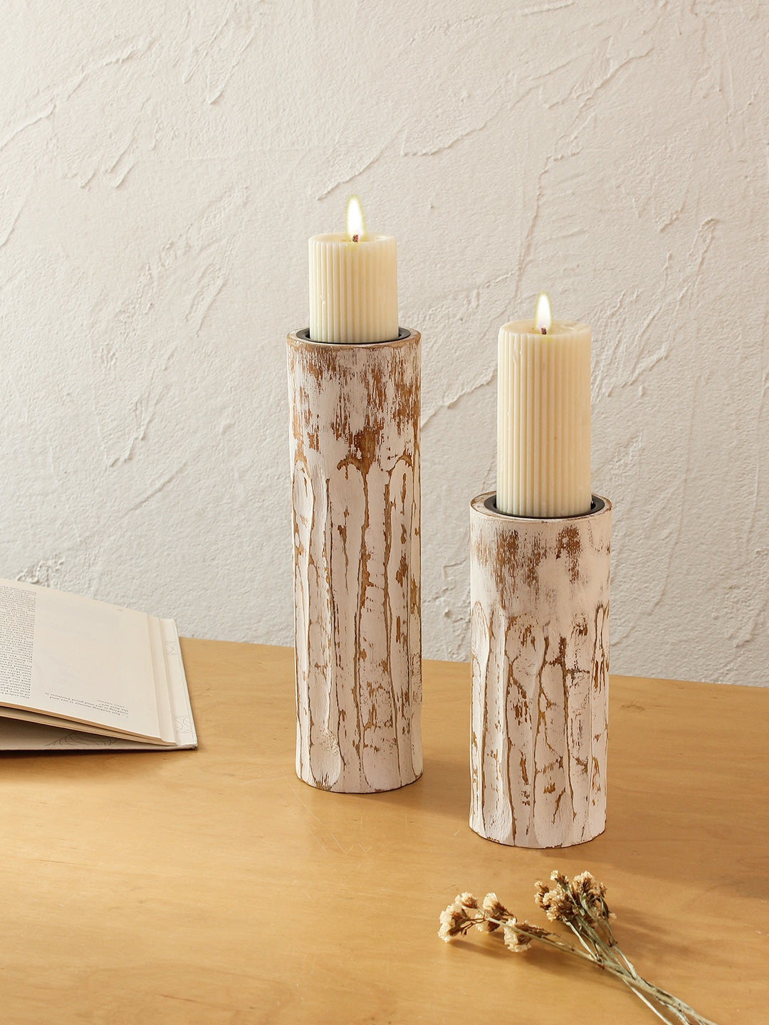 Saltoro Candle Stand Sets (Off White)