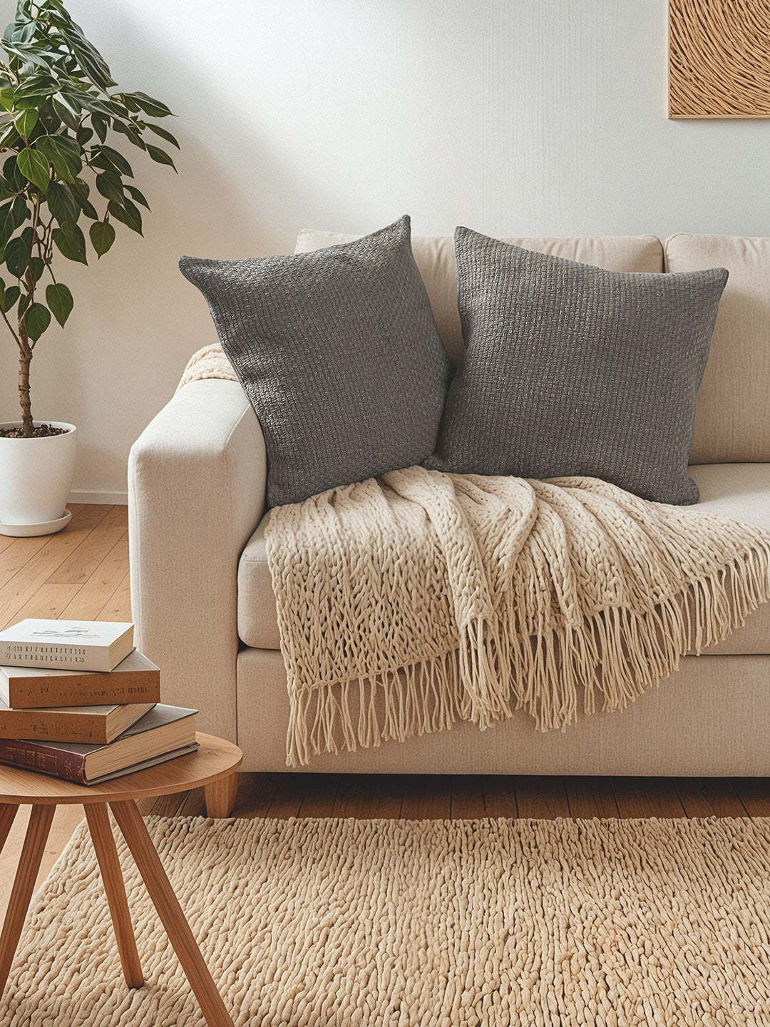 Aravalli Set of 2 Cushion Covers (Grey) - 40x40cm