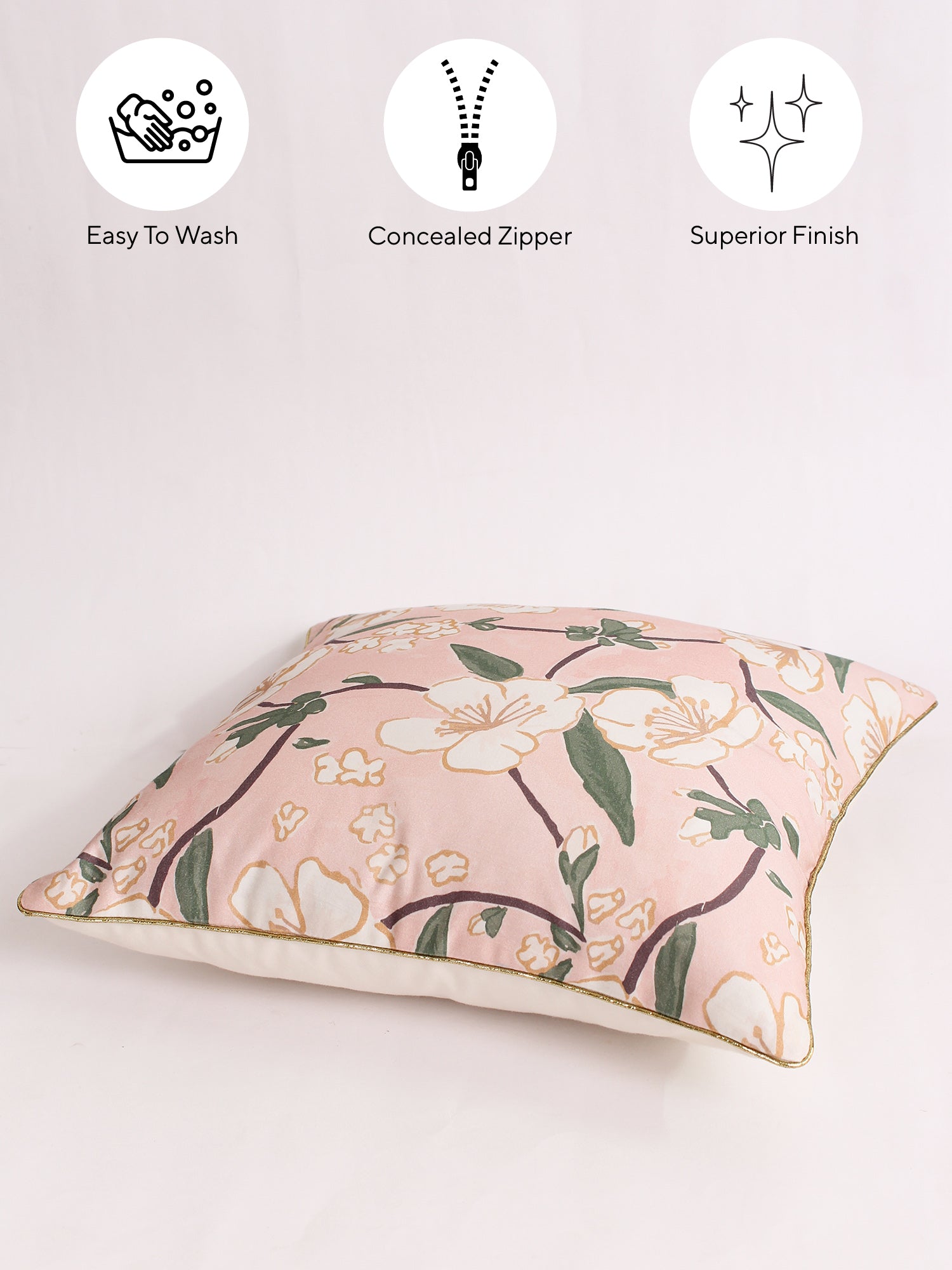 Badamwari - Set Of 2 Cushion Covers (Pink) - Medium