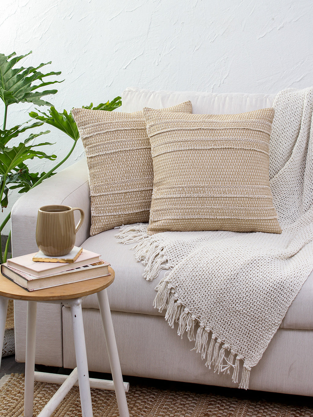 Hammock Beach - Set Of 2 Cushion Covers (Beige) - Medium