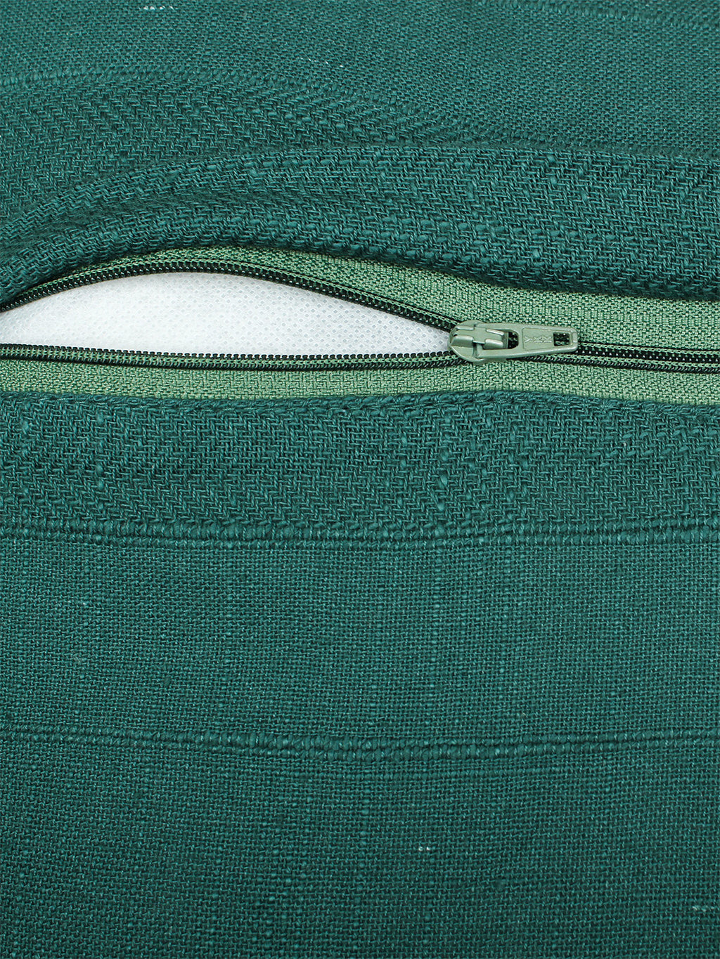 Herringbone Set Of 2 Cushion Covers - (Green) - 40x40cm