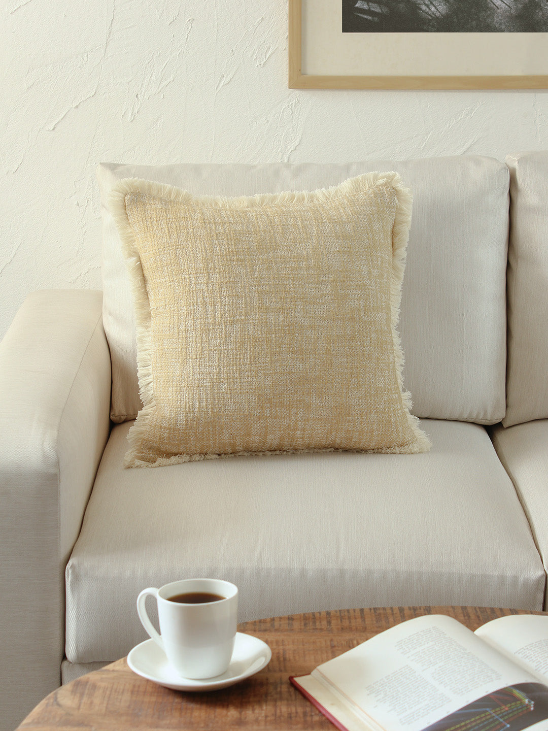 Matsya Vala - Set Of 2 Cushion Covers (Beige) - Medium