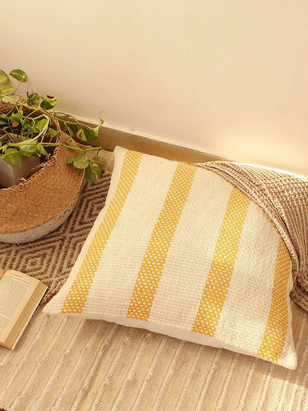Shivalik - Set Of 2 Cushion Covers (Yellow) - Large