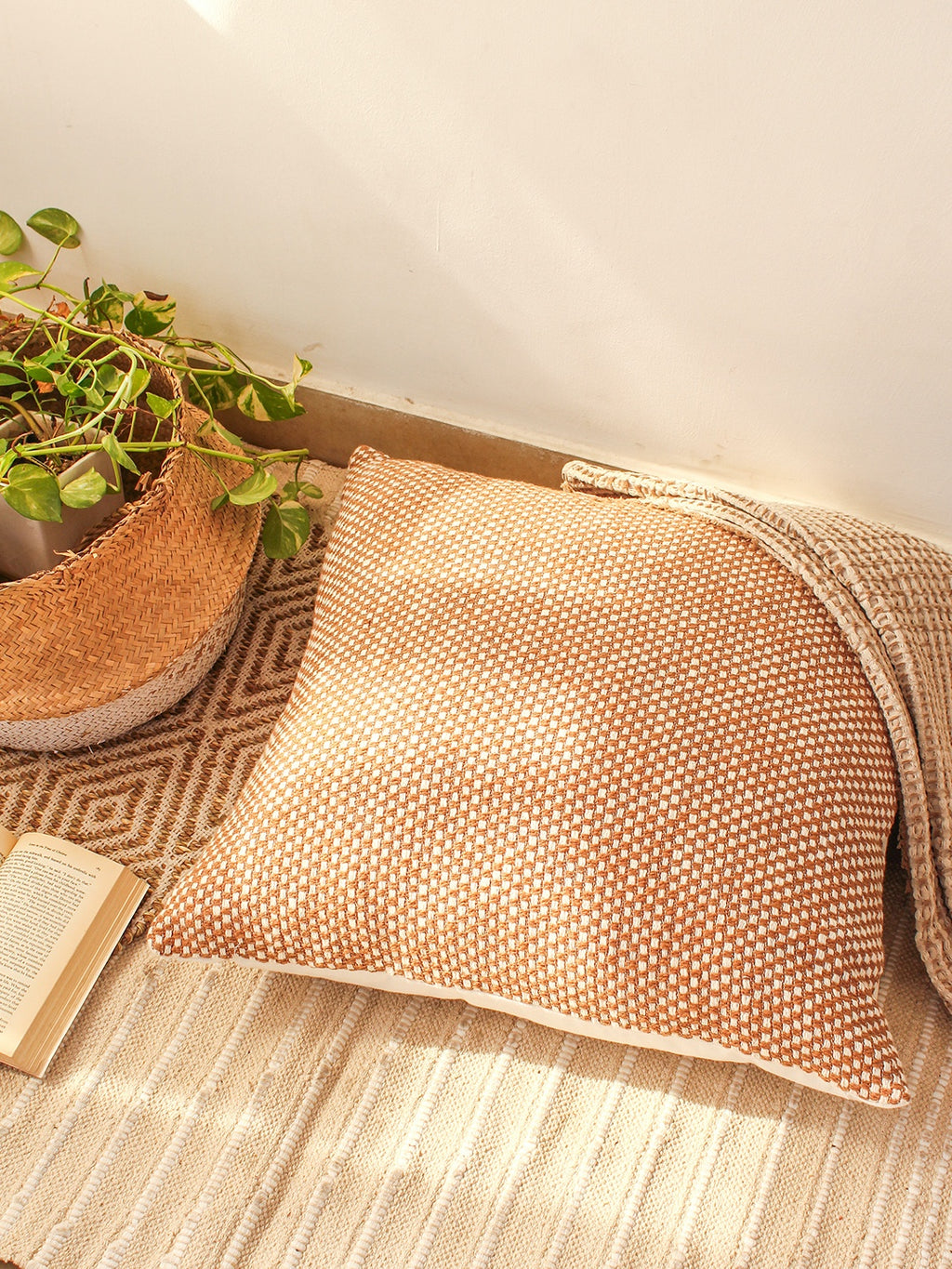 Vindhya - Set Of 2 Cushion Cover (Brown) - Large