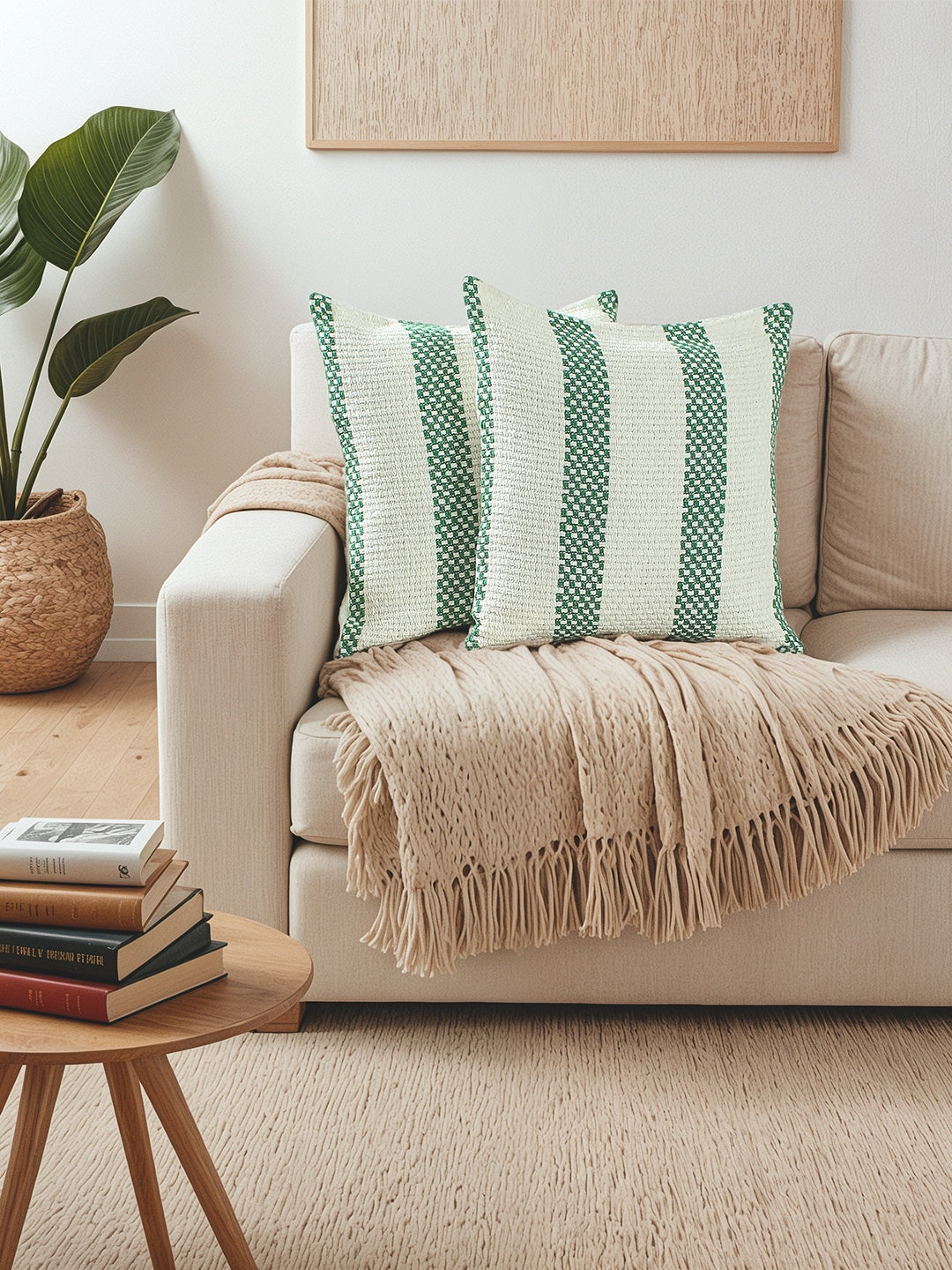 Shivalik Set of 2 Cushion Covers (Green) - 45x45cm