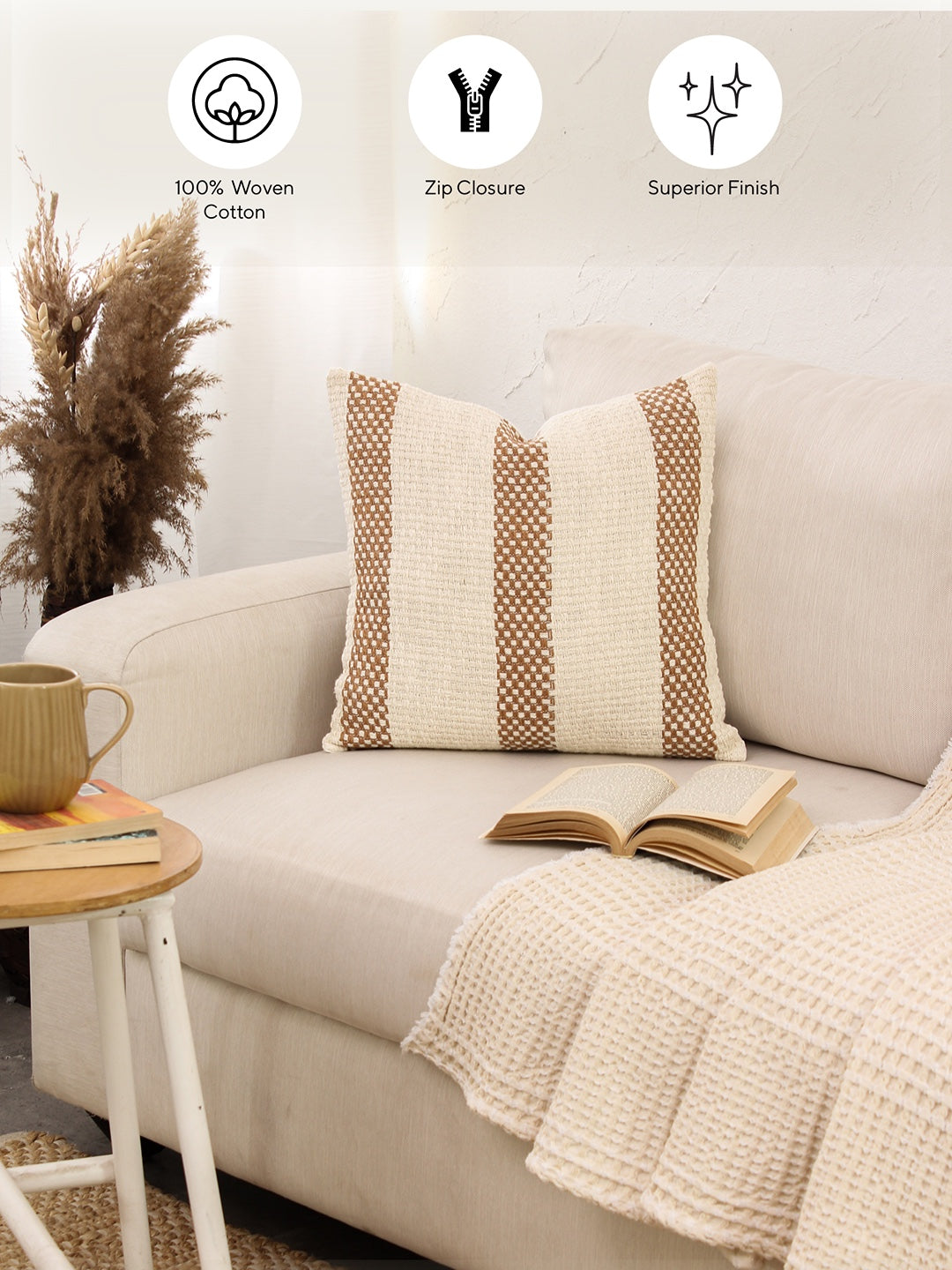 Shivalik - Set Of 2 Cushion Covers (Brown) - Medium