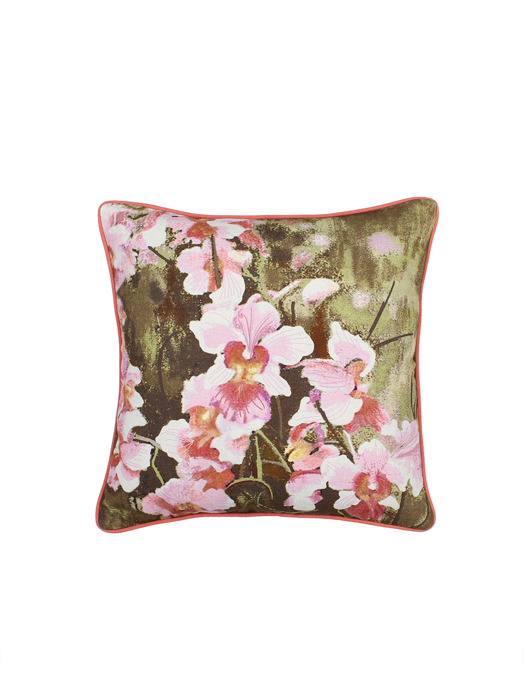 The Hybrid Orchid - Set Of 2 Cushion Covers (Pink) - Medium