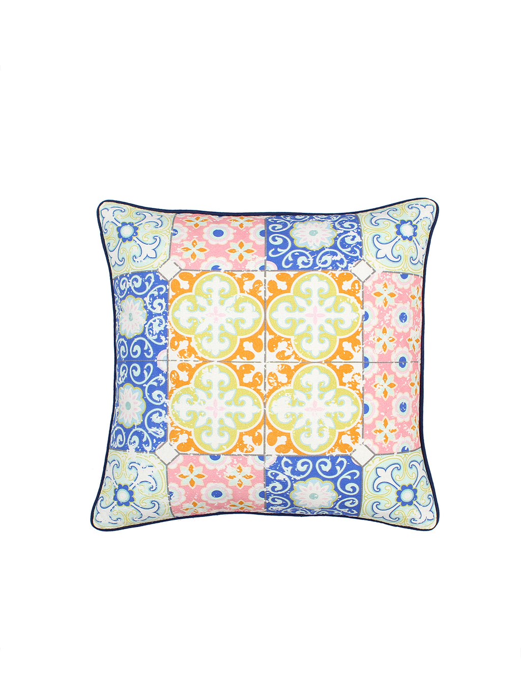 The Peranakan Tiles - Set Of 2 Cushion Covers (Multi) - Medium