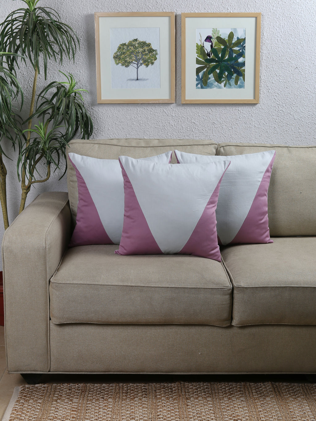 The Sharp Arrow - Set Of 3 Cushion Covers (Grey) - Medium