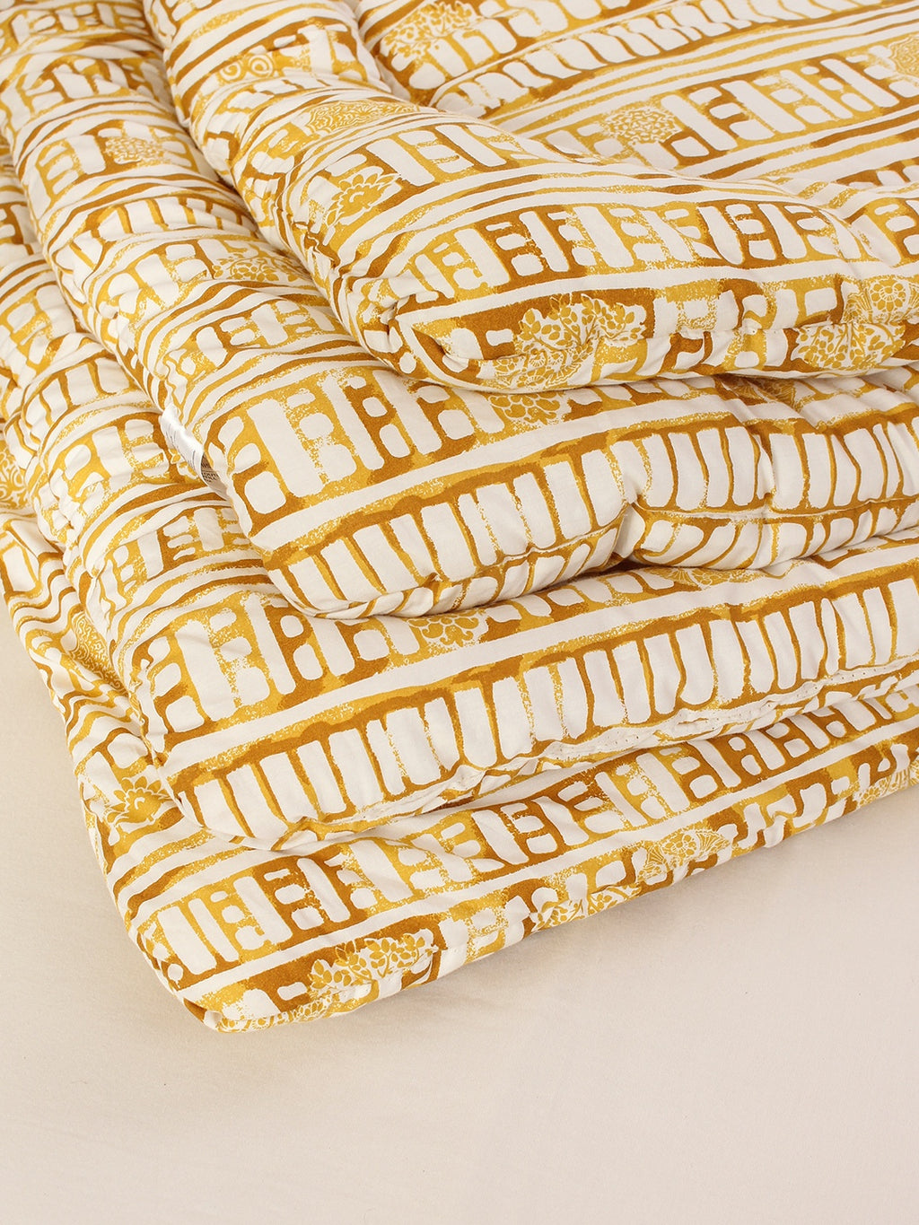 Sanchi Double Comforter (Yellow)