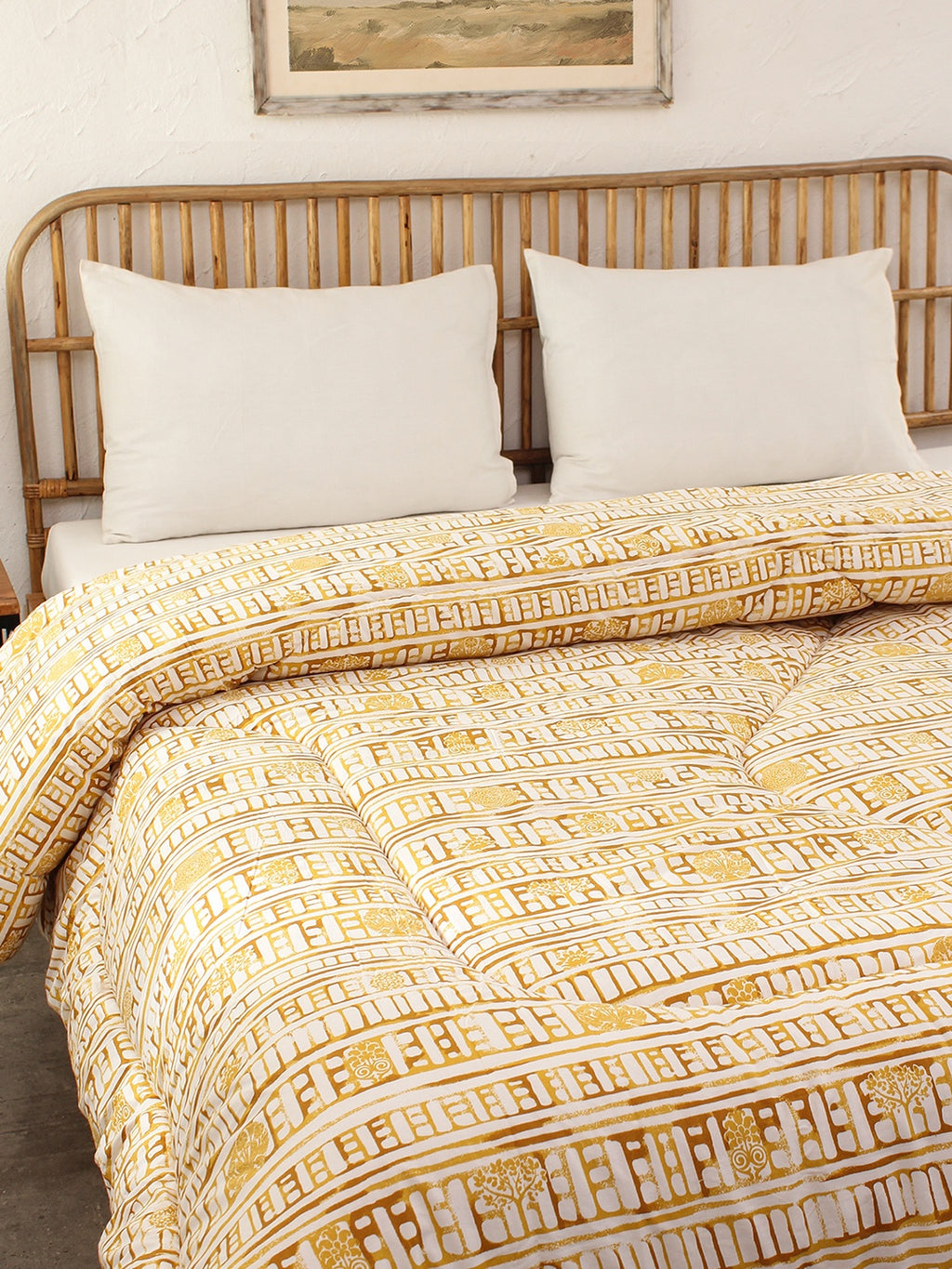 Sanchi Single Comforter (Yellow)
