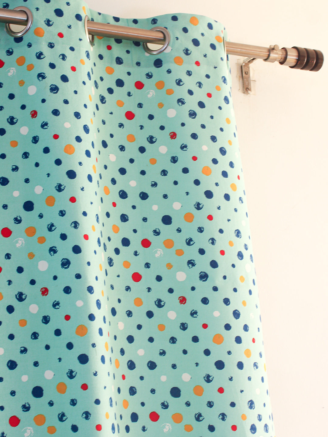 Happy Polka XL Door Curtain (Blue)