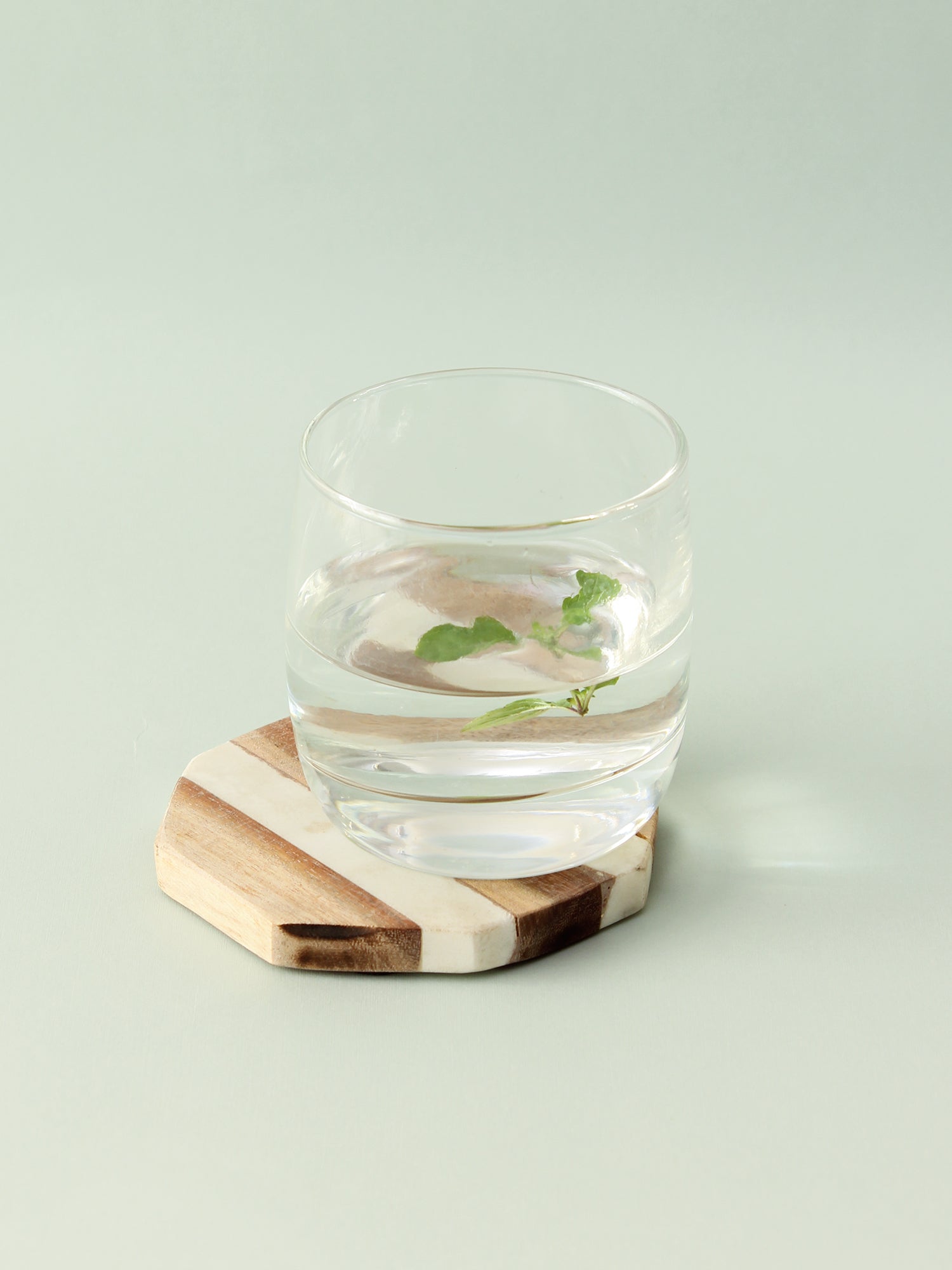 The Striped Coaster (Marble & Wooden)