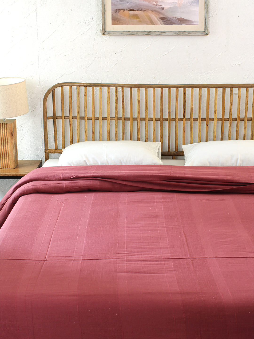 Herringbone Duvet Cover (Maroon)