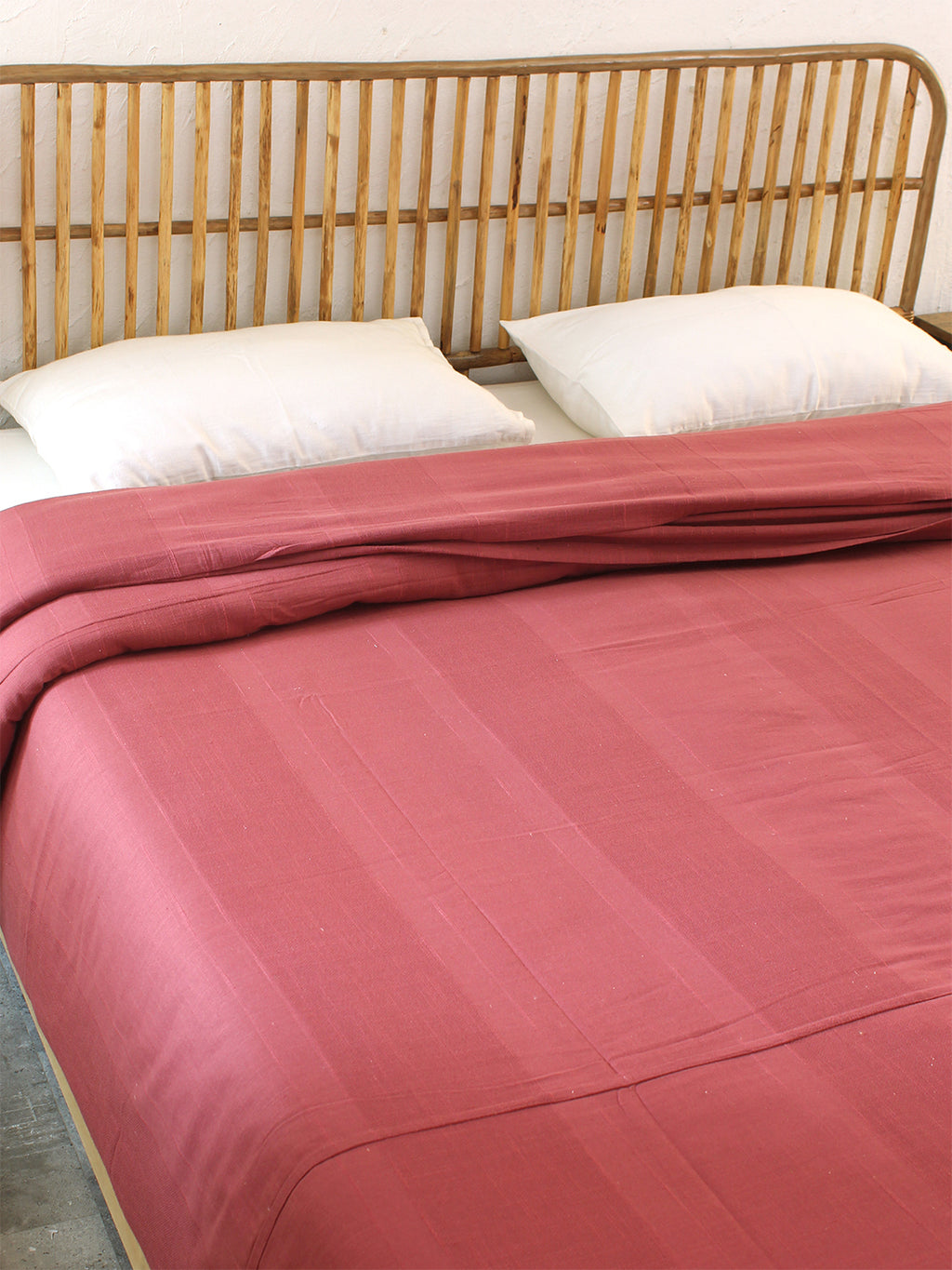 Herringbone Duvet Cover (Maroon)