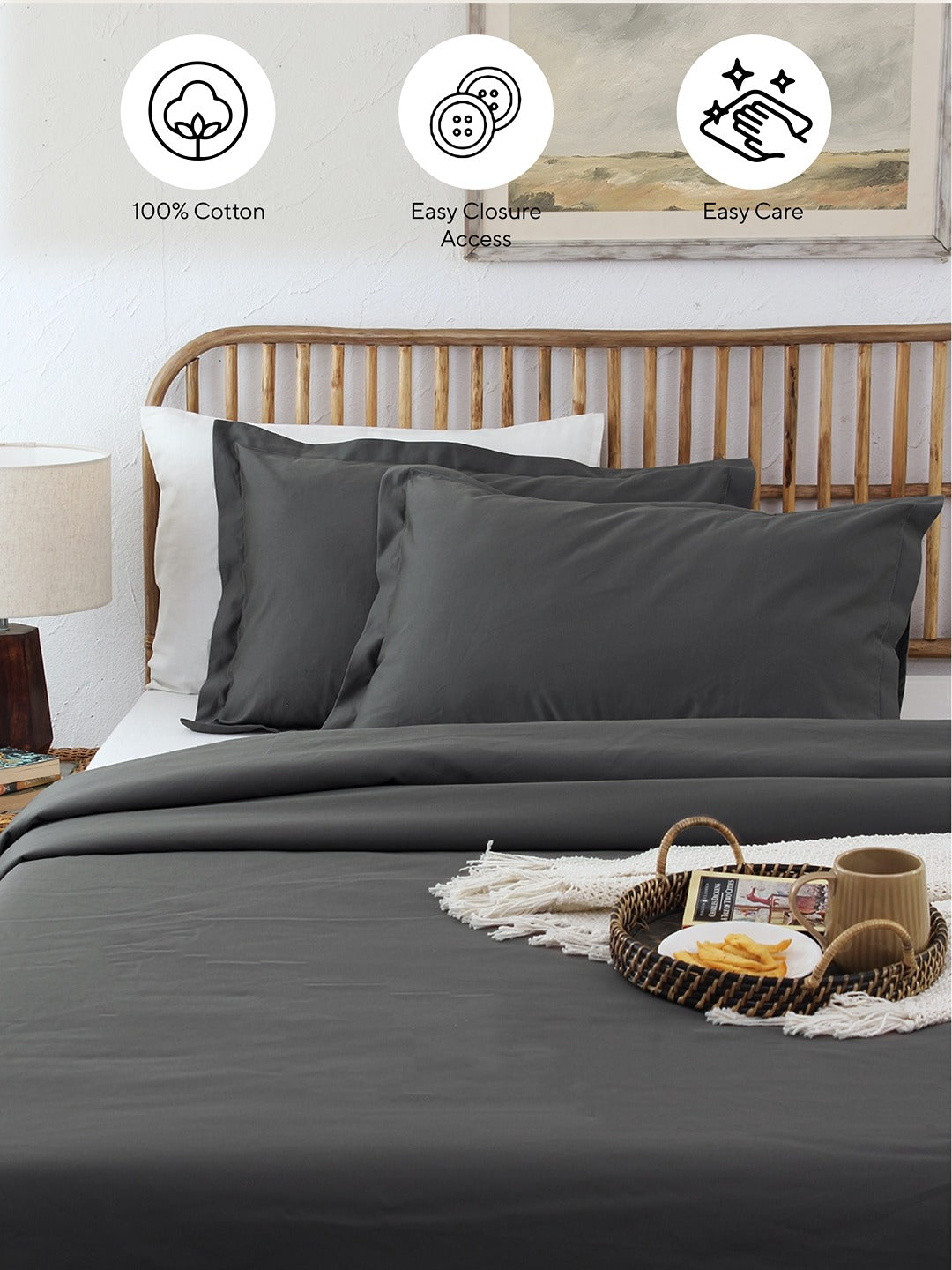 Pepper Double Duvet Cover (Grey)