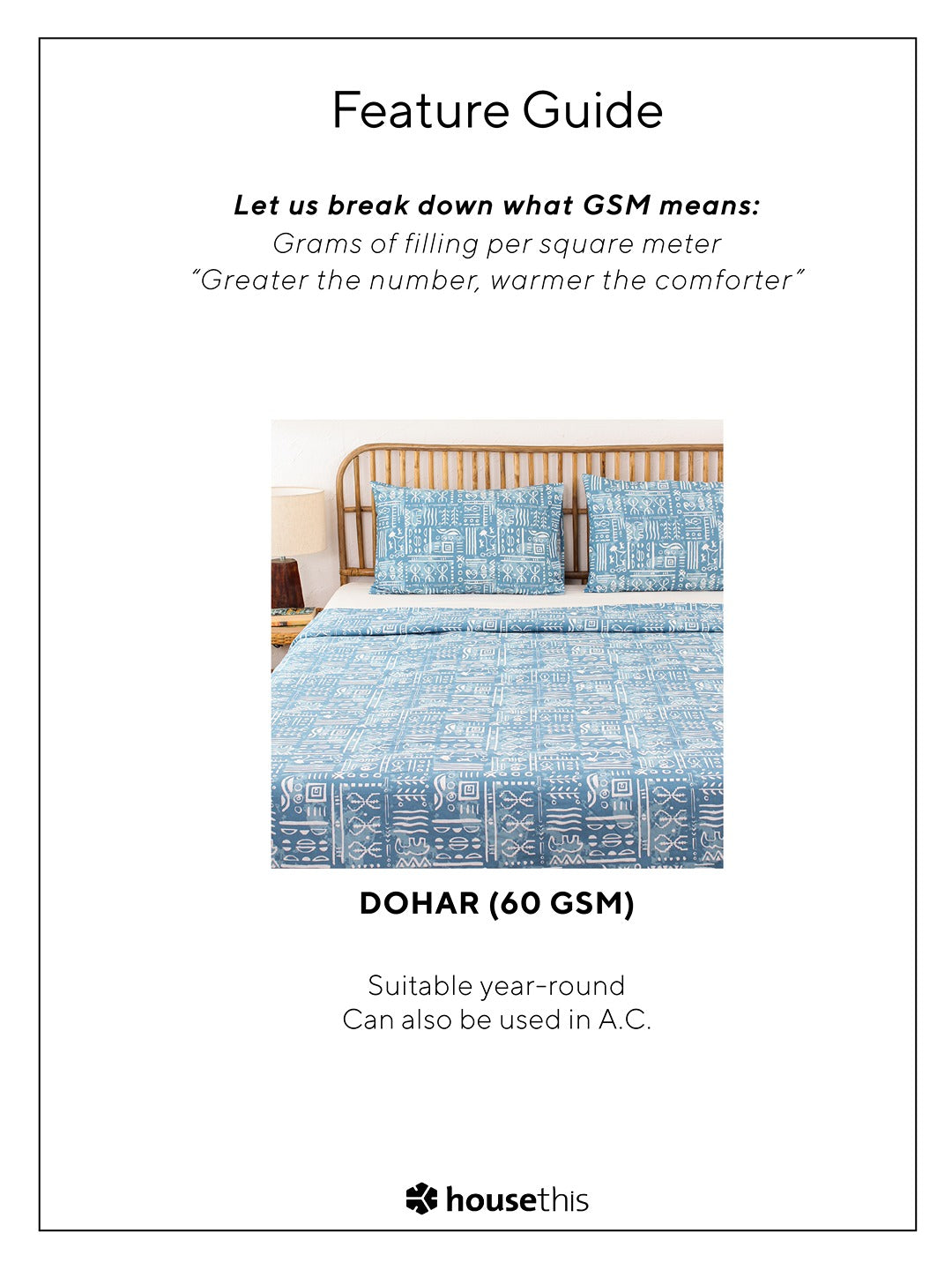 Gamathi Single Dohar (Light Blue)