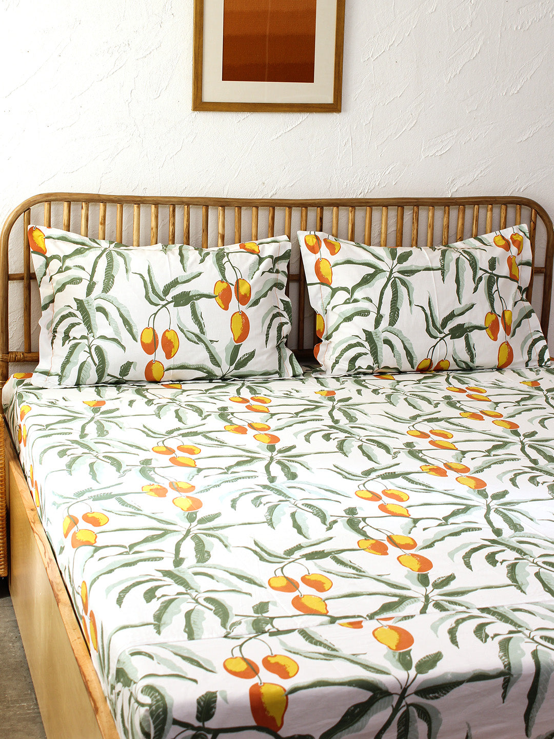 Amra Fitted Bedsheet Set (Rust)