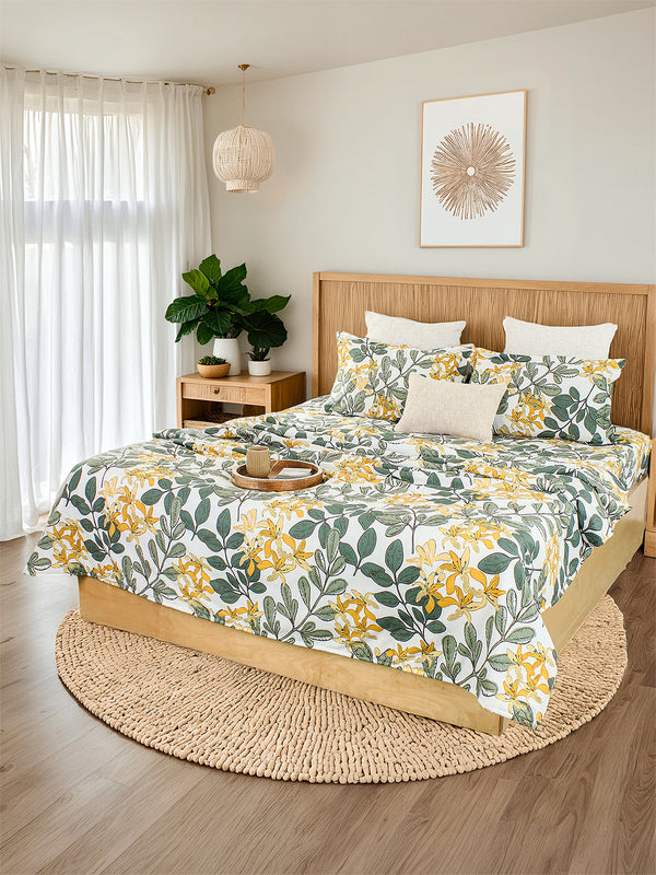 Moringa Fitted Bedsheet Set (Green)