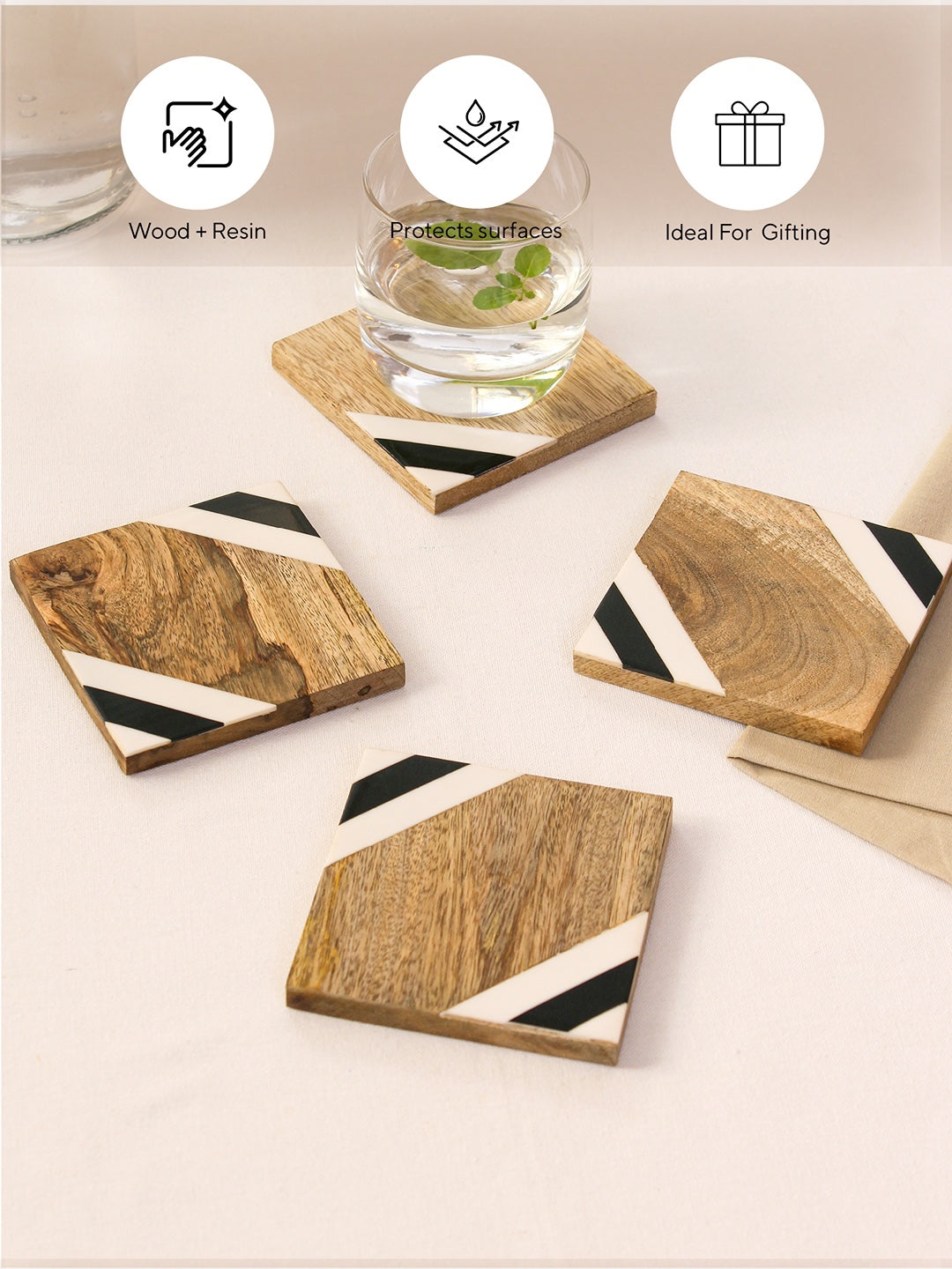 Netrani Coaster & Nalikeram Placemat Gift Box (Multi)