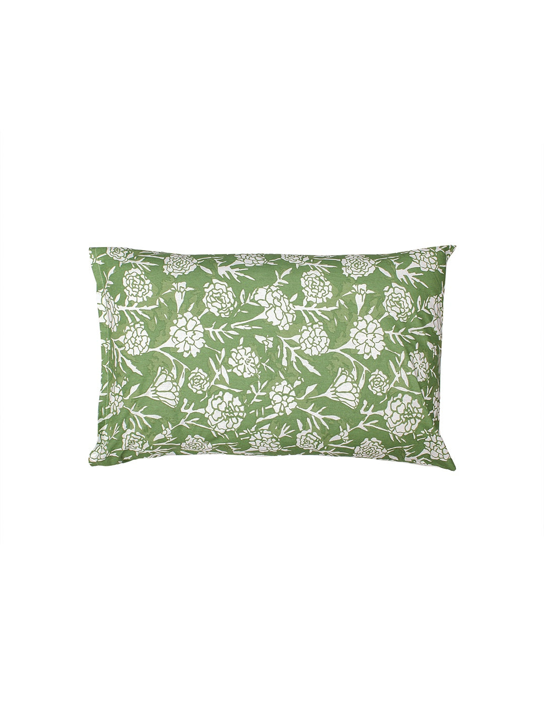 Genda Phool Pillow Cover Set (Green)