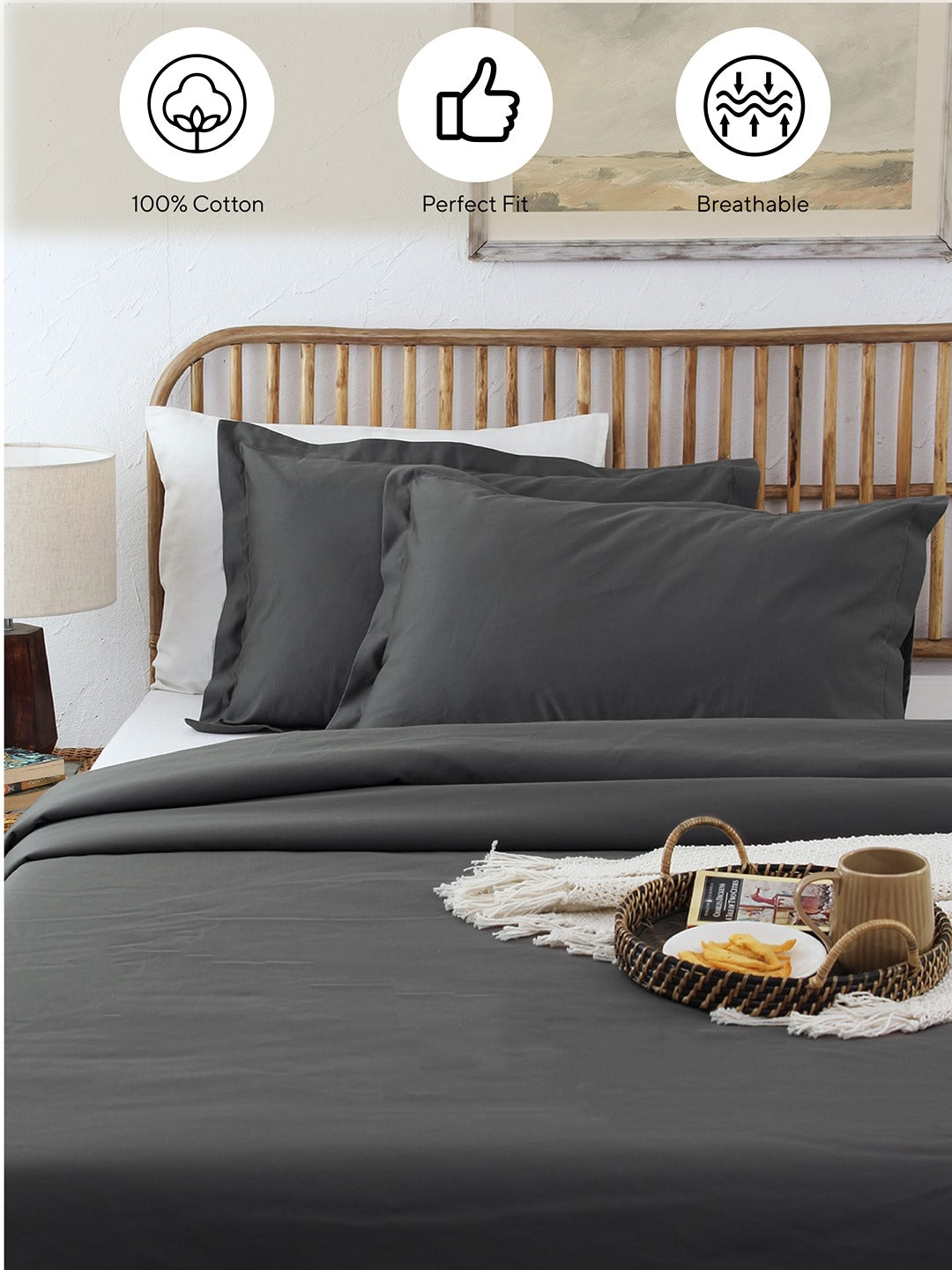 Pepper Pillow Cover Set (Grey)